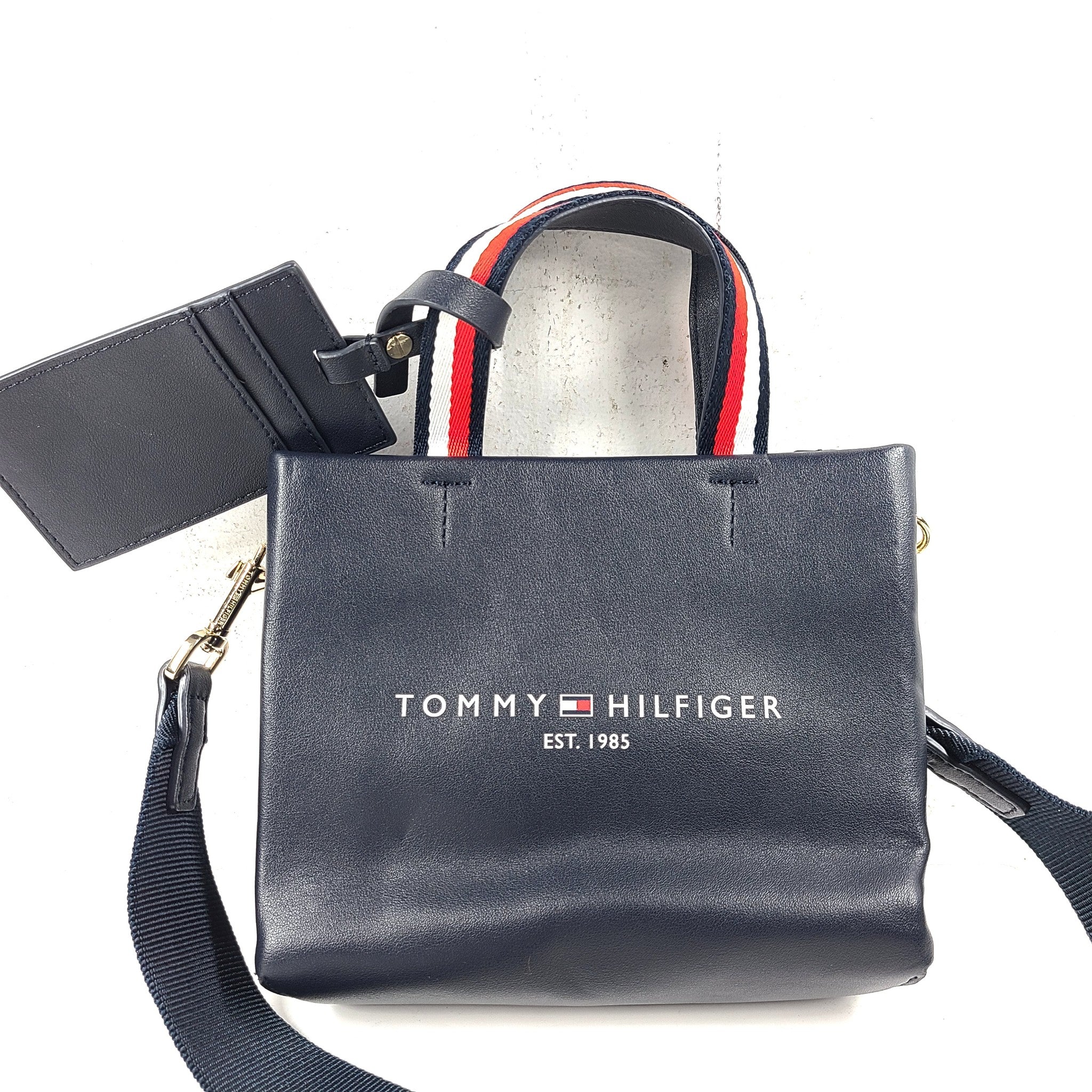 Tommy Hilfiger Crossbody Bag Purse Small w/ Card Wallet Navy Blue
