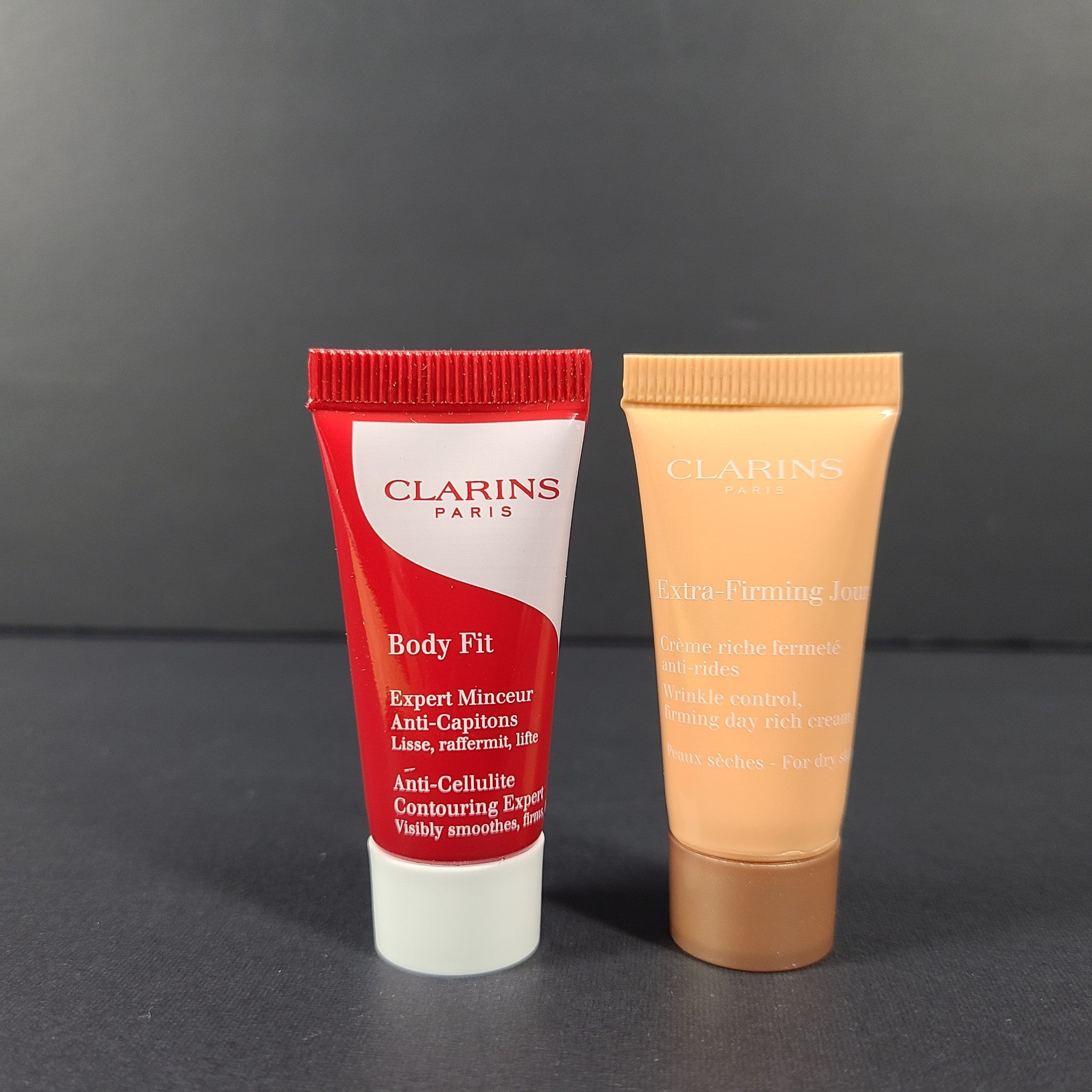 0.1+0.2 oz Samples Clarins Extra-Firming Jour & Body Fit Anti-Cellulite Creams