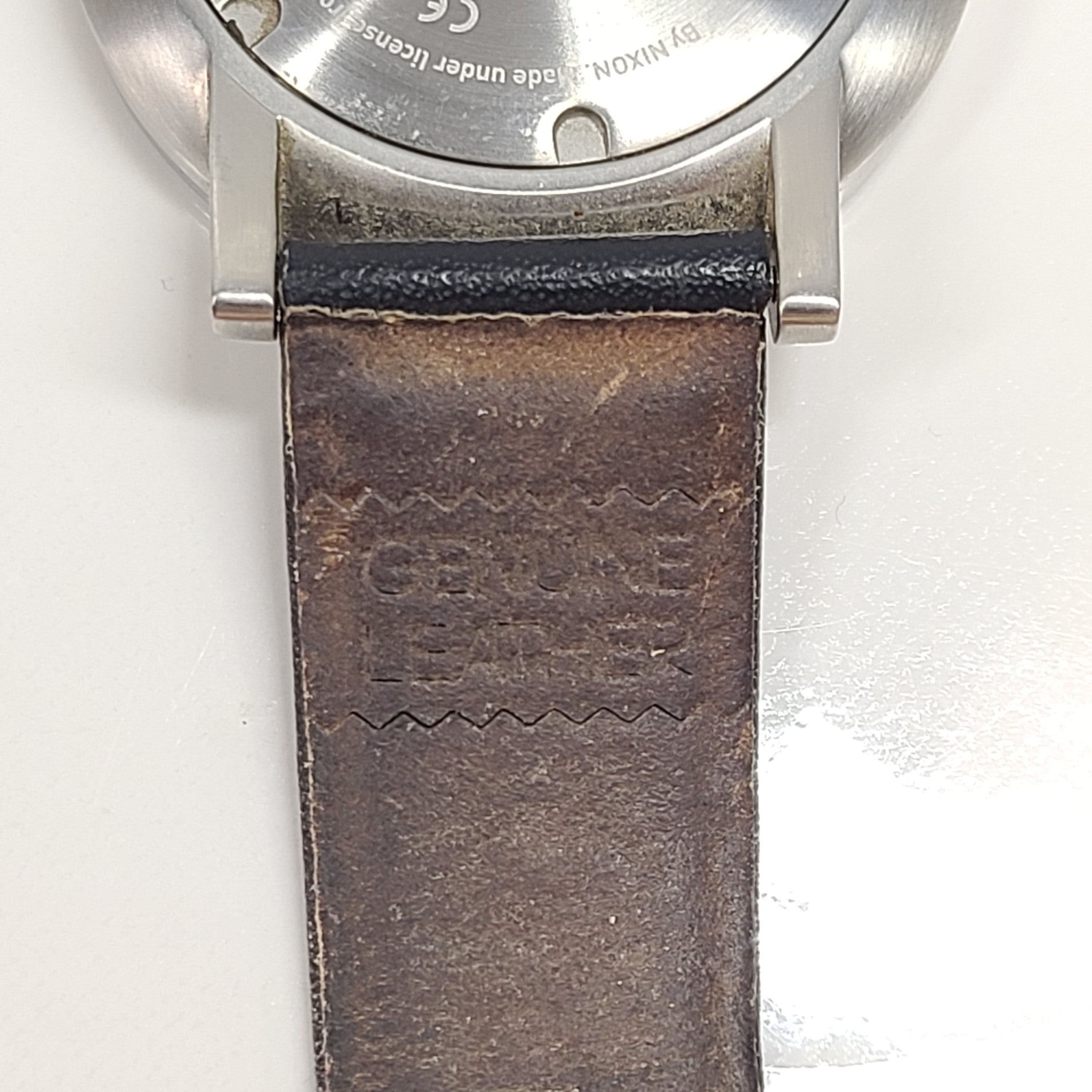 Adidas Men's District L1 Watch Gray Dial Black Leather Band Stainless Steel
