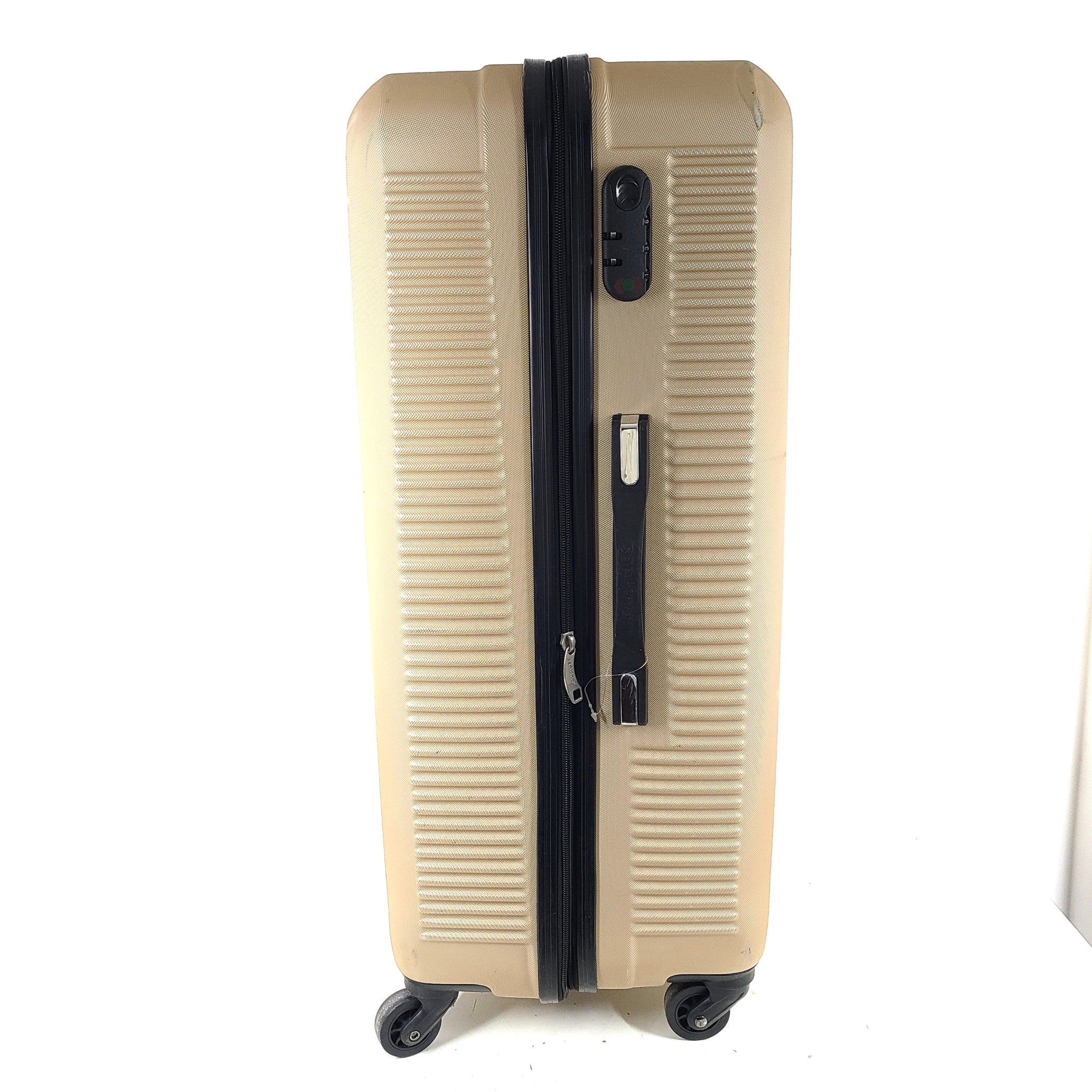 Santino 29" Spinner Luggage Hardside Suitcase Expand Lock Lightweight Gold Beige