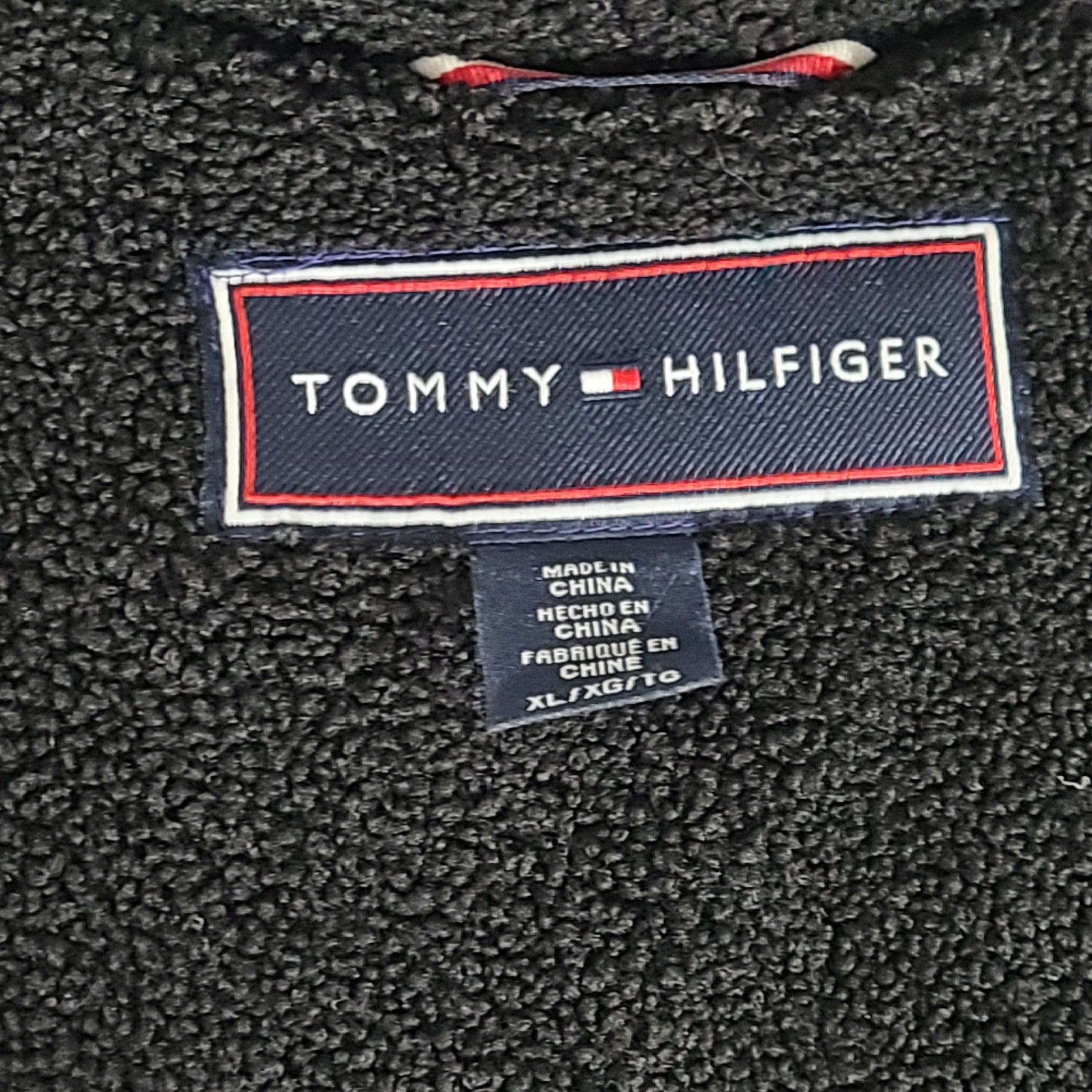 Tommy Hilfiger Women's Faux Leather Biker Jacket Sherpa Lining Black Size Sz XL