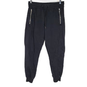 Reiss Women's Salma Jersey Joggers Track Pants Drawcord Black Sz XS