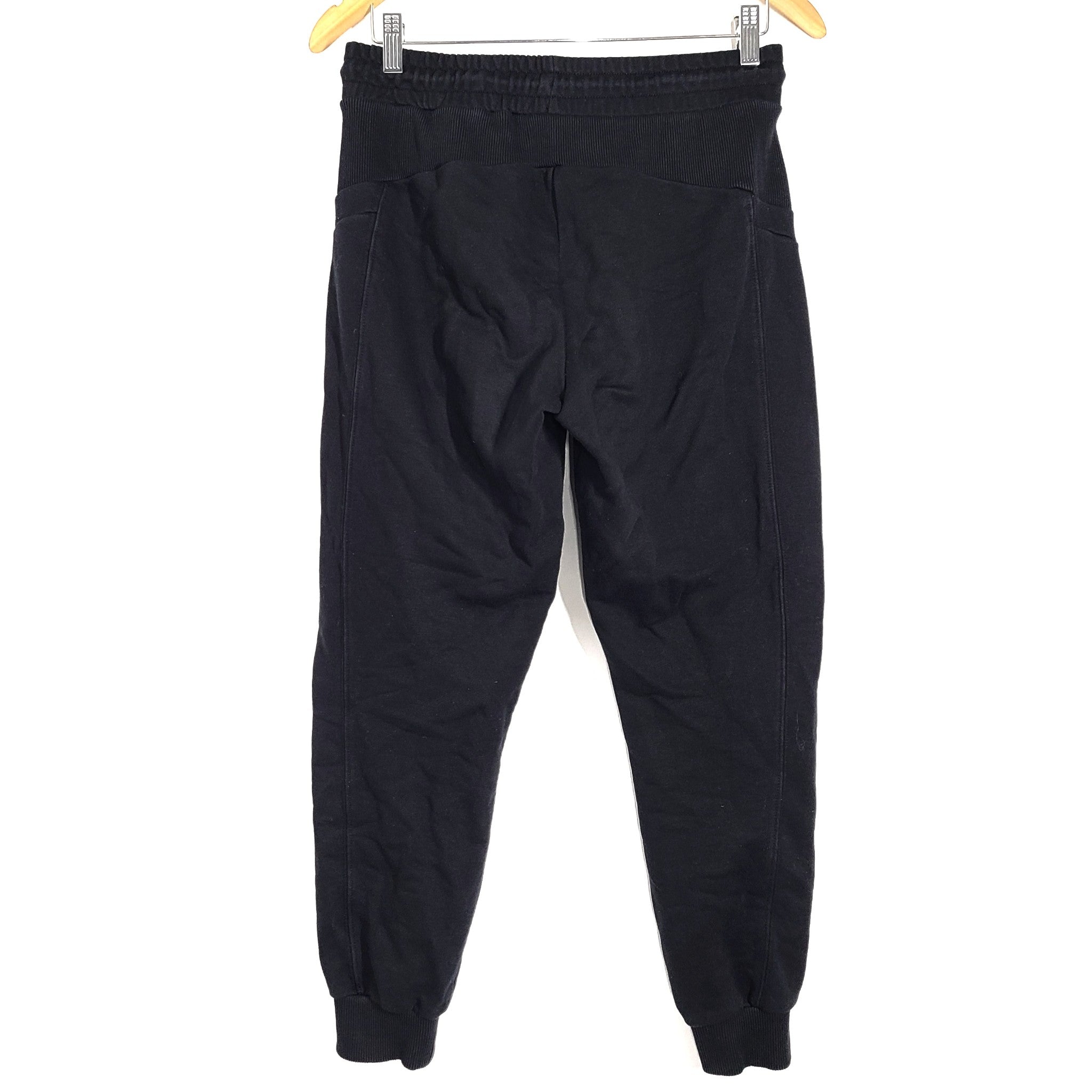 Reiss Women's Salma Jersey Joggers Track Pants Drawcord Black Sz XS