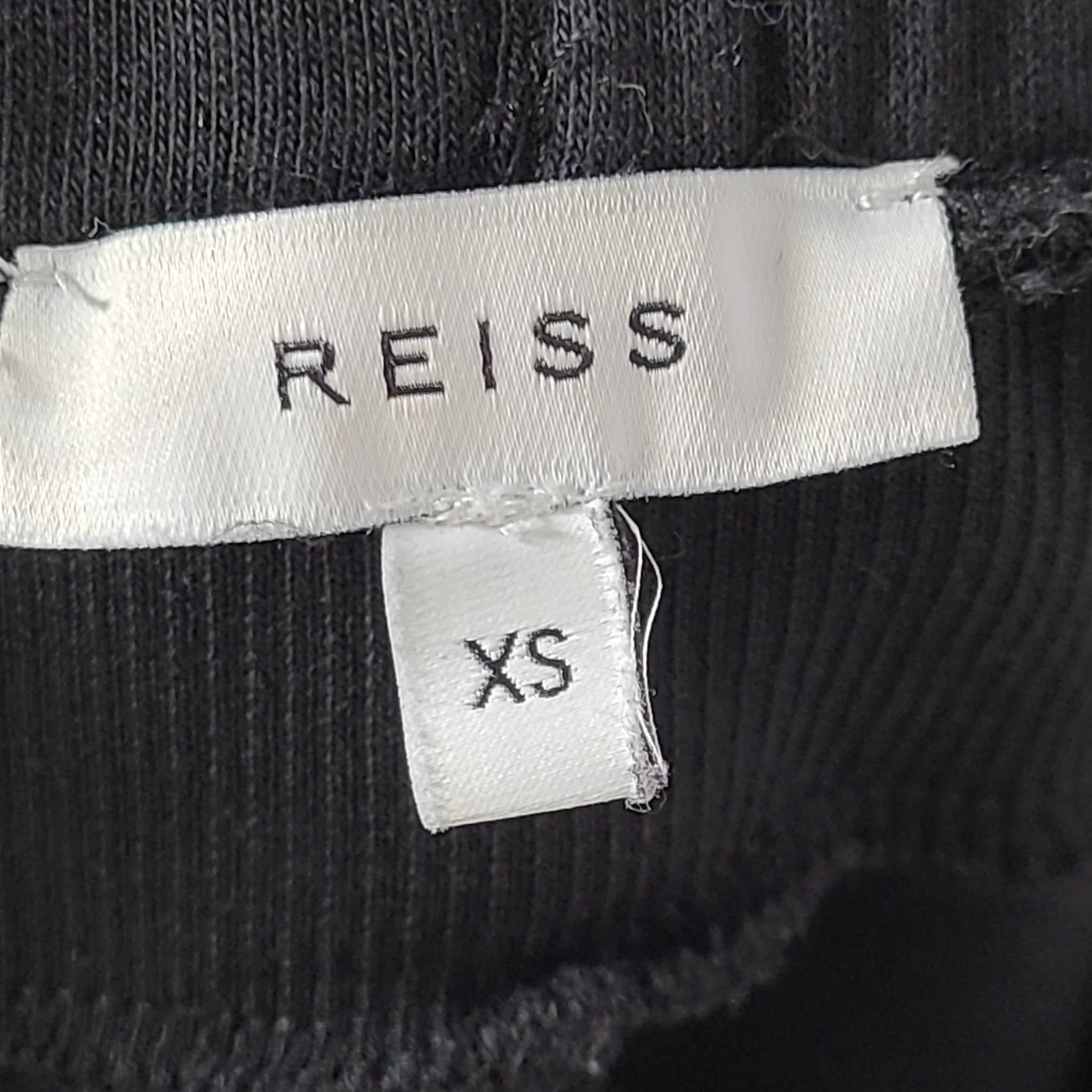 Reiss Women's Salma Jersey Joggers Track Pants Drawcord Black Sz XS