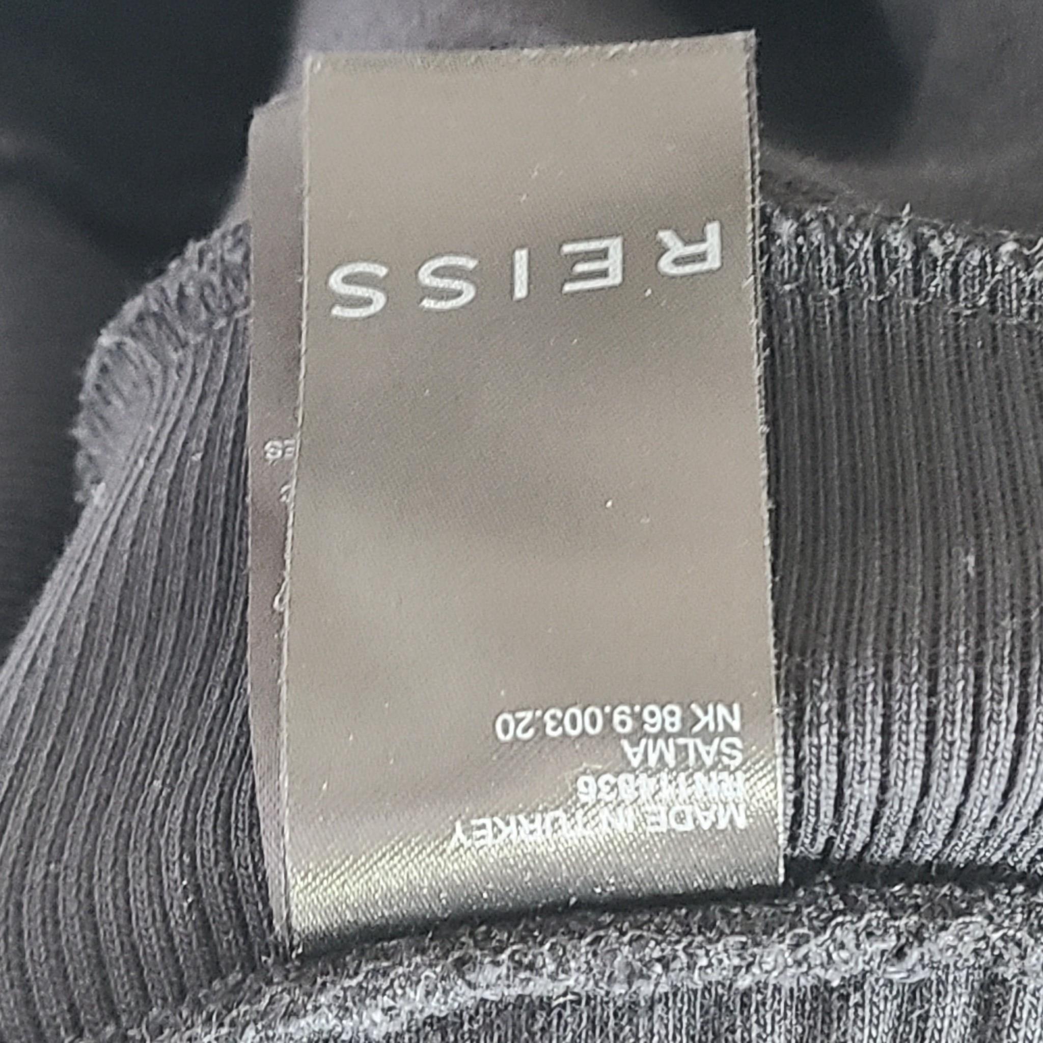 Reiss Women's Salma Jersey Joggers Track Pants Drawcord Black Sz XS