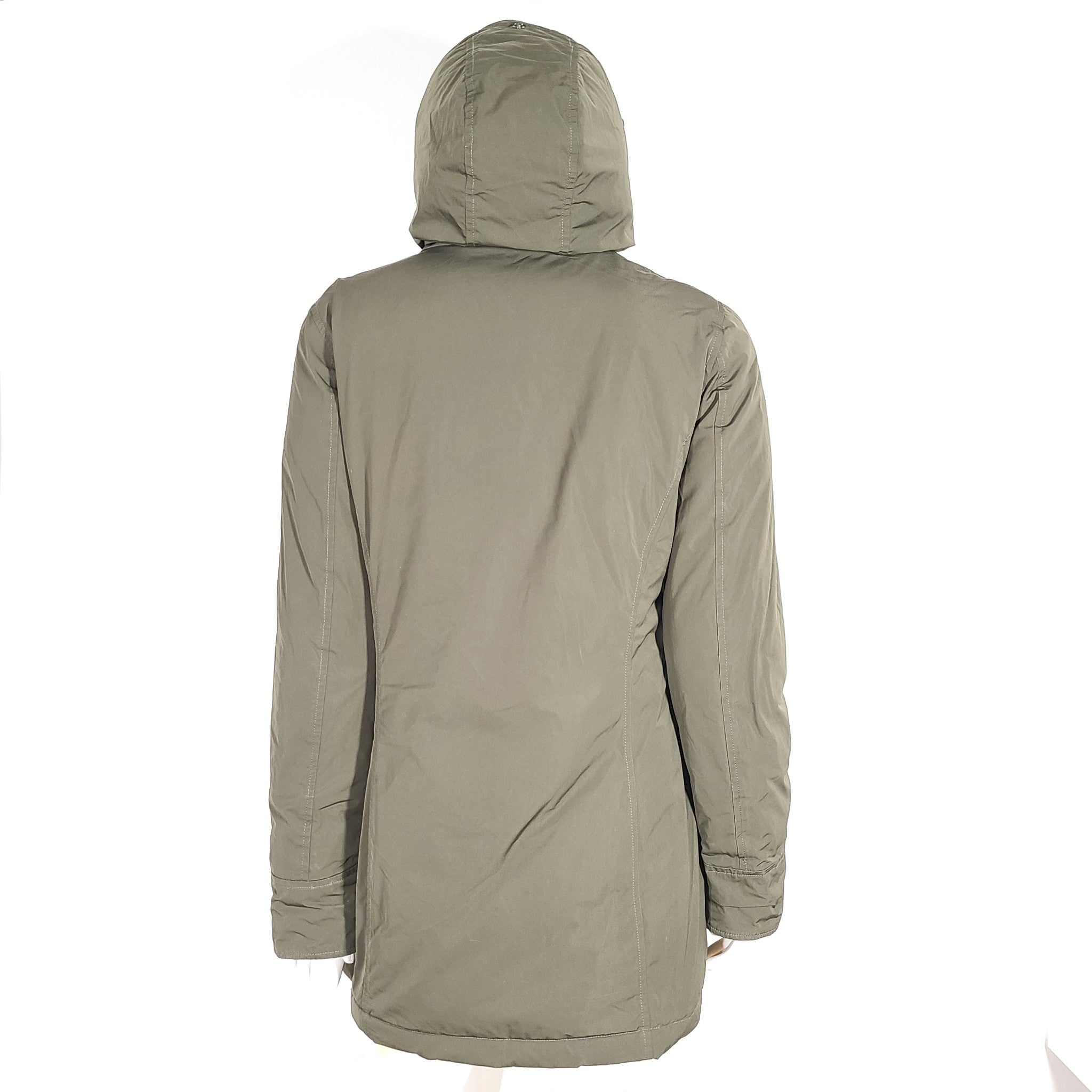 Woolrich Women's Arctic Down Parka in Urban Touch Dark Olive Green Sz M - NO FUR