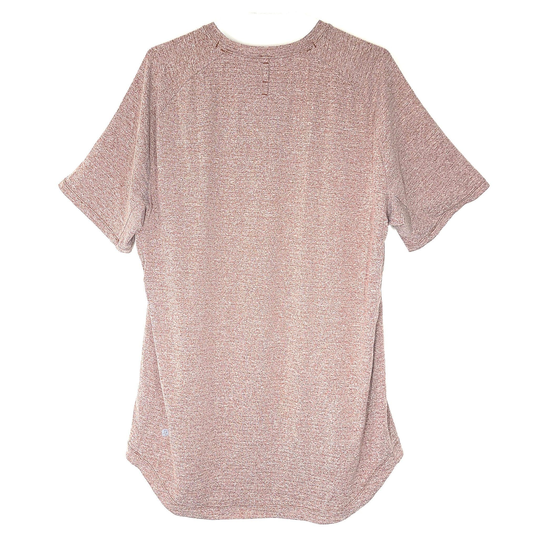 Lululemon Men's Drysense Short Sleeve Shirt True Heathered Black/Red Sz XXL