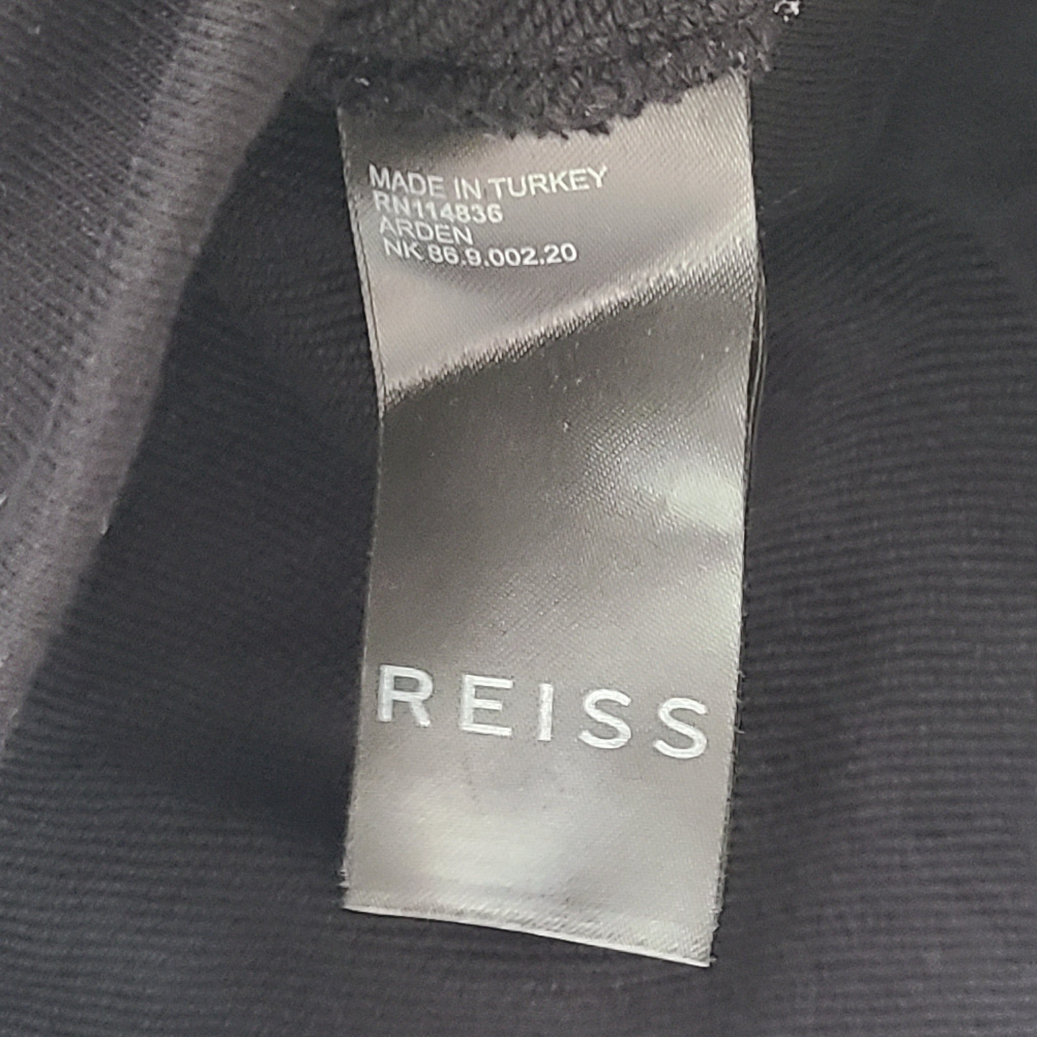 Reiss Women's Arden Loungewear Cropped Hoodie With Side Zip Detail Black Sz S