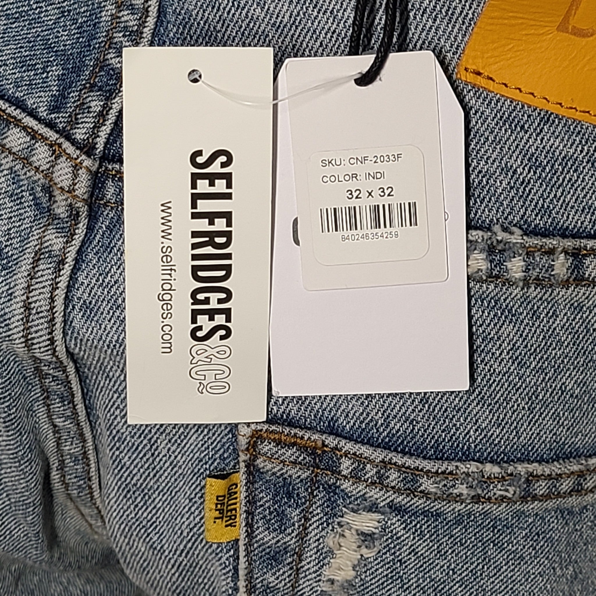 Gallery Dept. Cornell LA Flare Men's Denim Slim Fit Wide Hem Jeans Blue 32 x 32