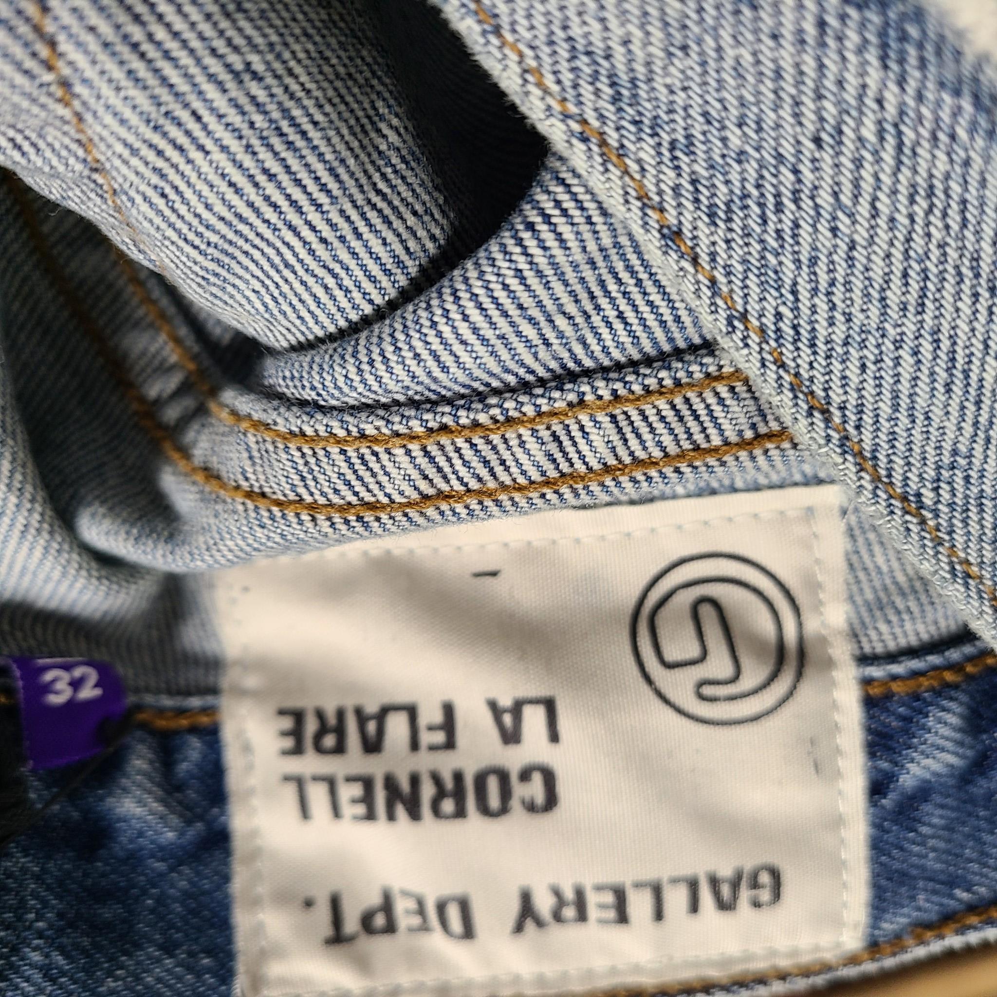 Gallery Dept. Cornell LA Flare Men's Denim Slim Fit Wide Hem Jeans Blue 32 x 32