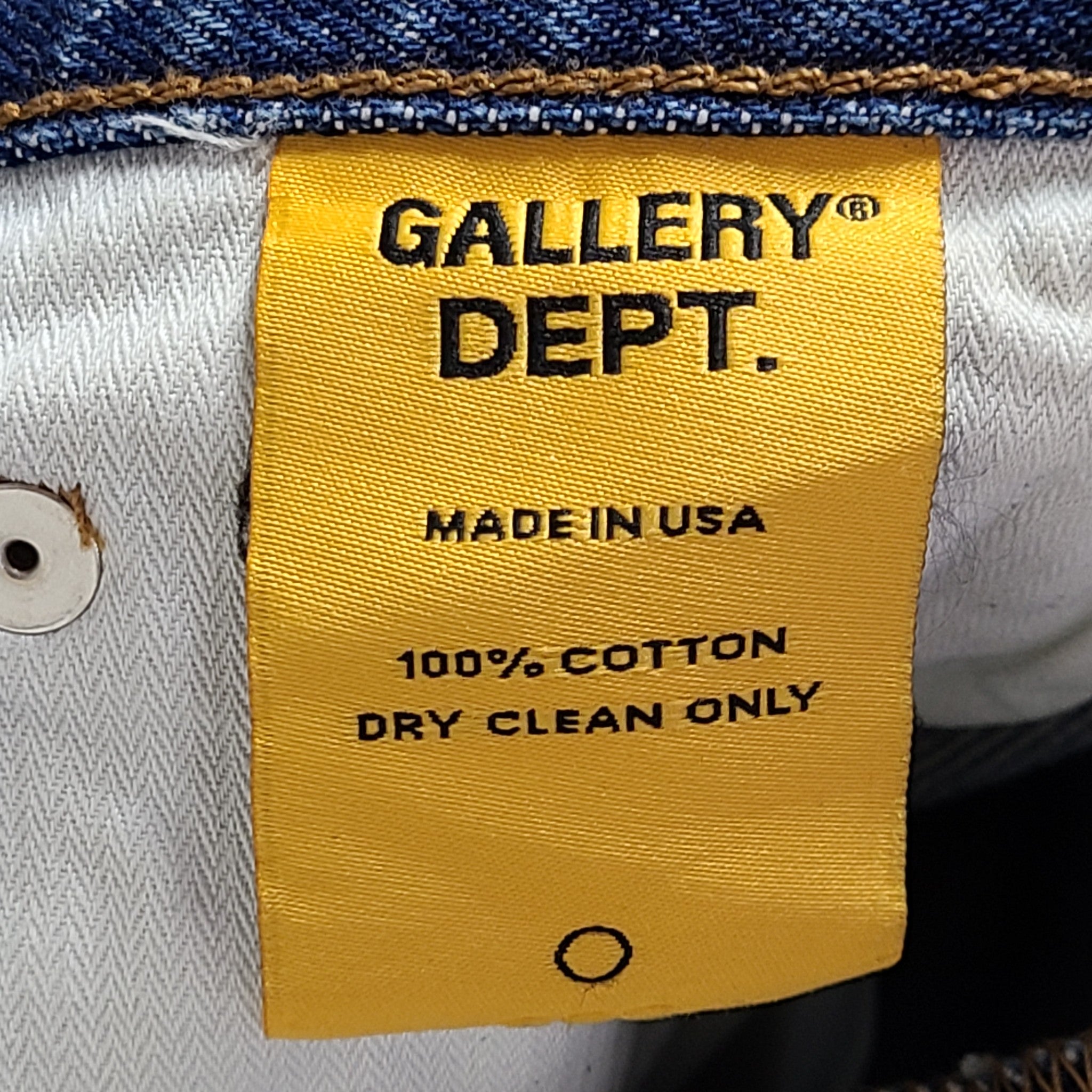 Gallery Dept. Cornell LA Flare Men's Denim Slim Fit Wide Hem Jeans Blue 32 x 32
