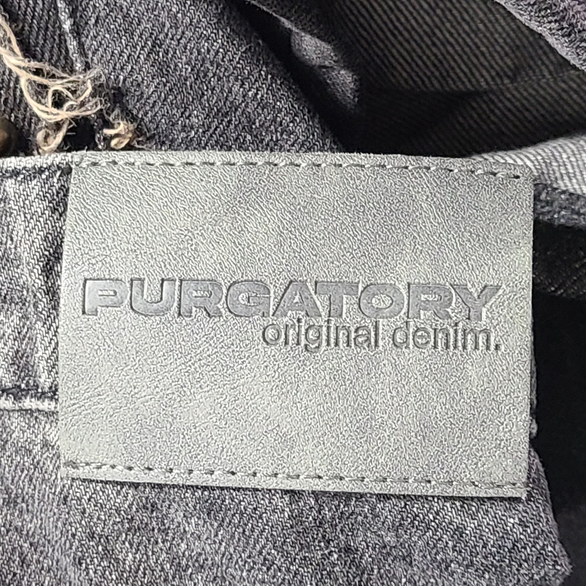 Purgatory Men's Star Raver Denim In Mud Loose Fit Jeans Distressed Black Sz 32
