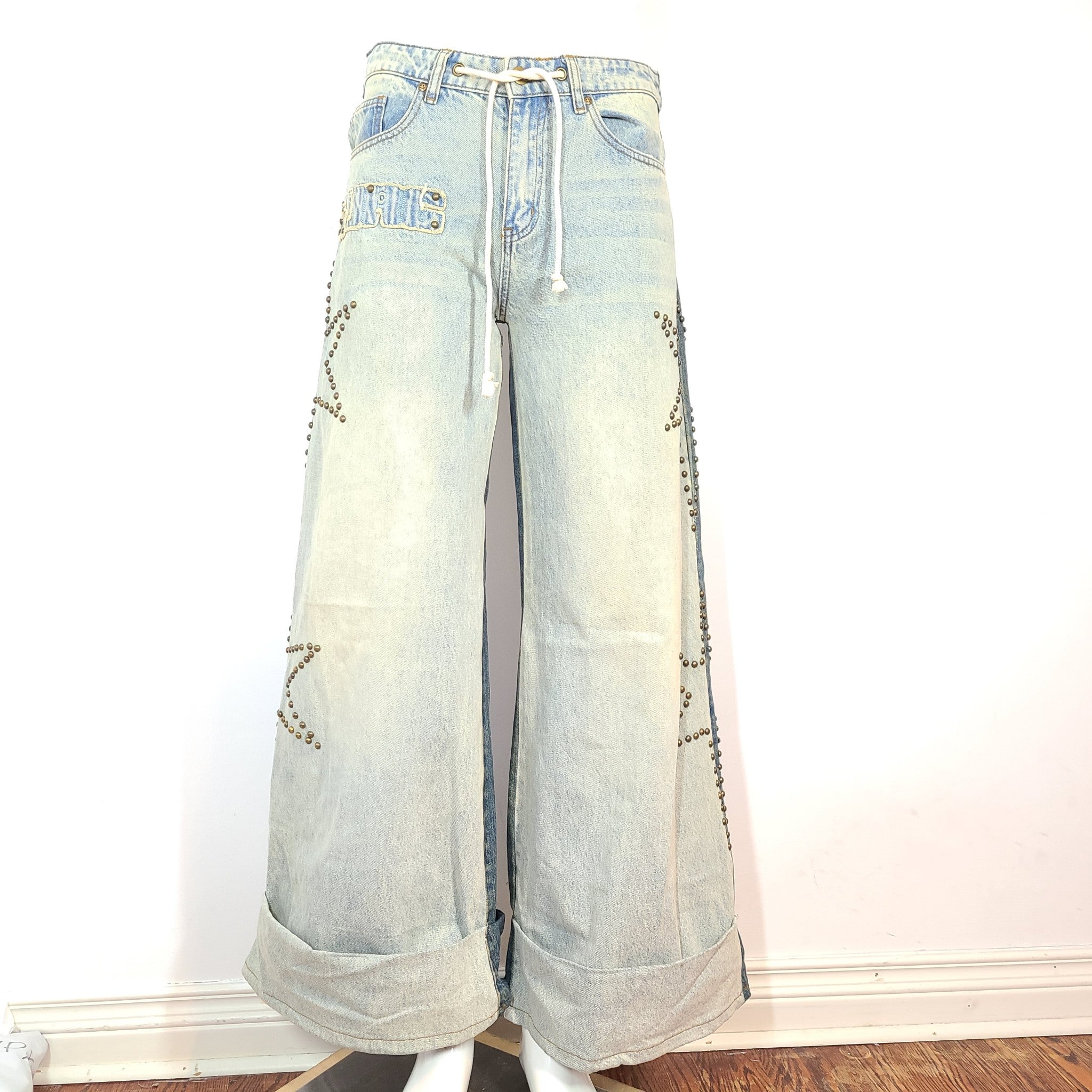 Purgatory Men's Star Raver Denim In Ice Jeans Loose Fit Distressed Blue Sz 32