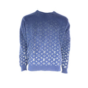 Auth Louis Vuitton Monogram Gradient Cotton Sweater Crewneck Knit HKN44W Blue