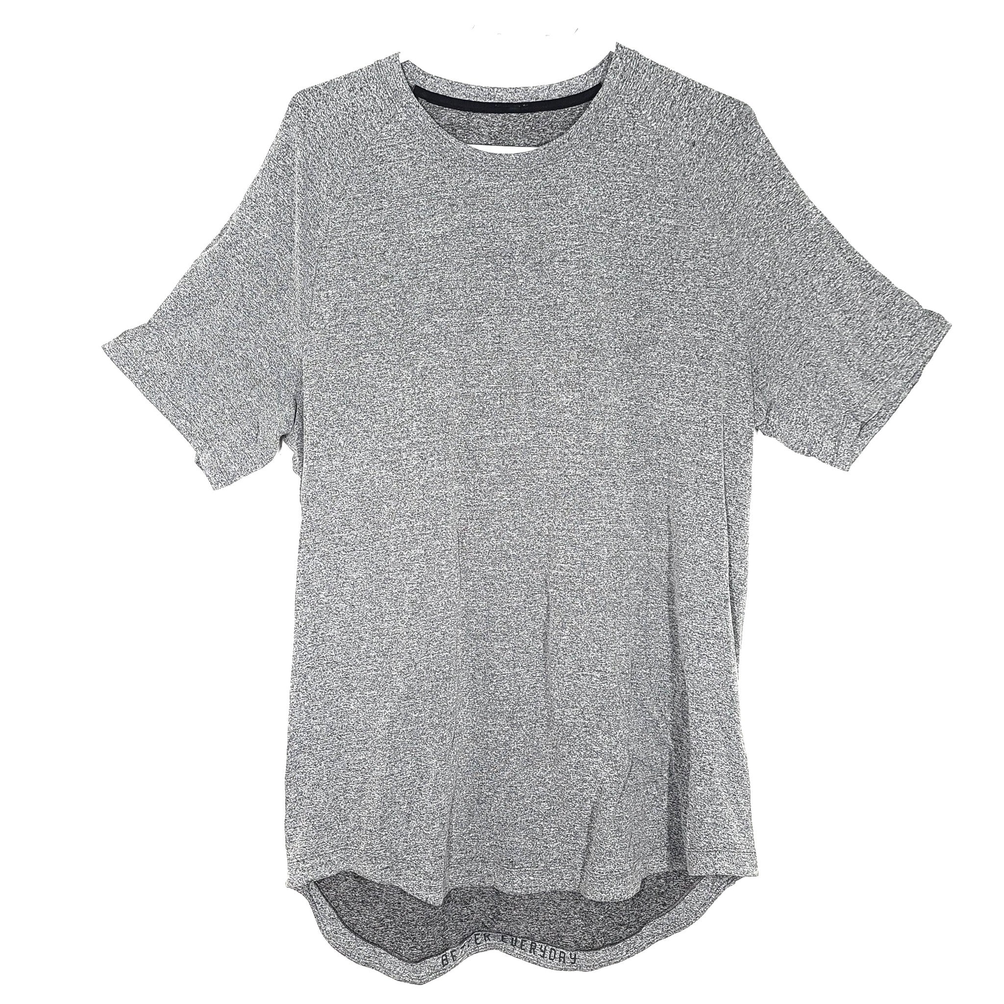 Lululemon Men's Drysense Short Sleeve Shirt True Heathered Black/Red Sz XXL