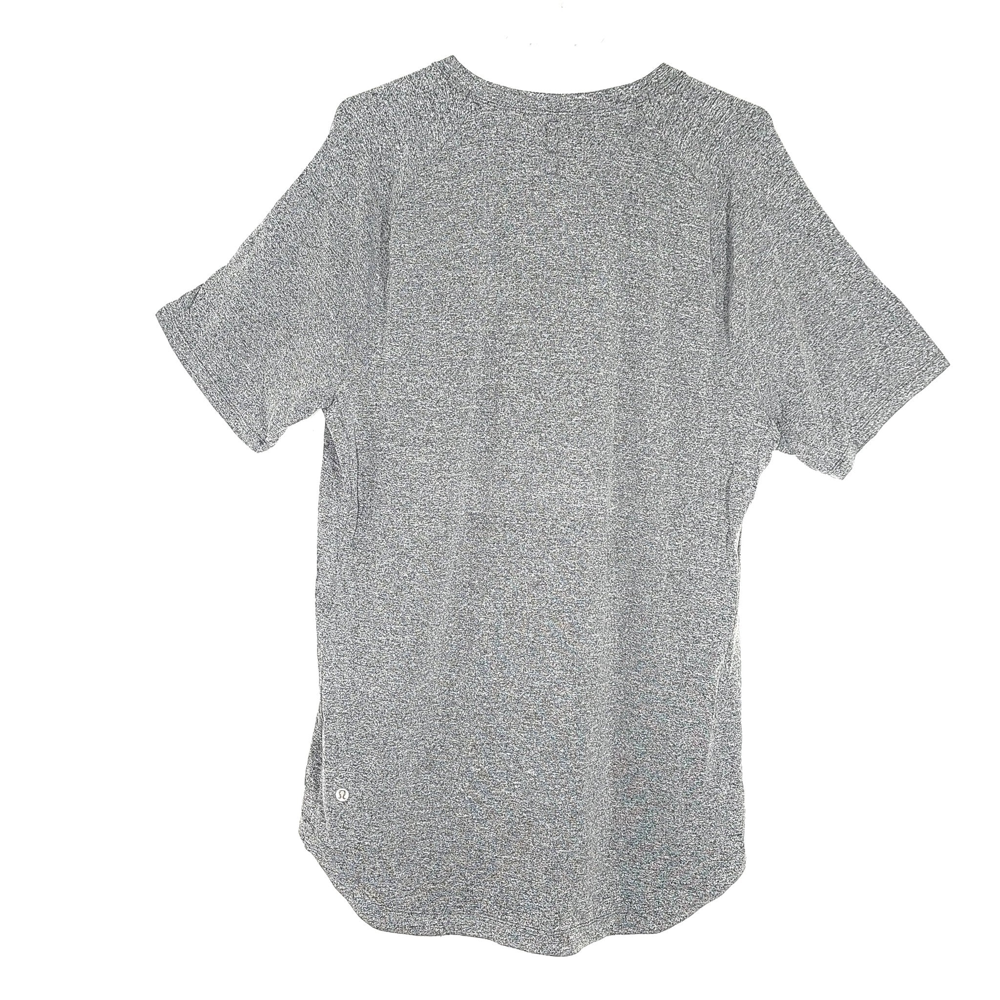 Lululemon Men's Drysense Short Sleeve Shirt True Heathered Black/Red Sz XXL