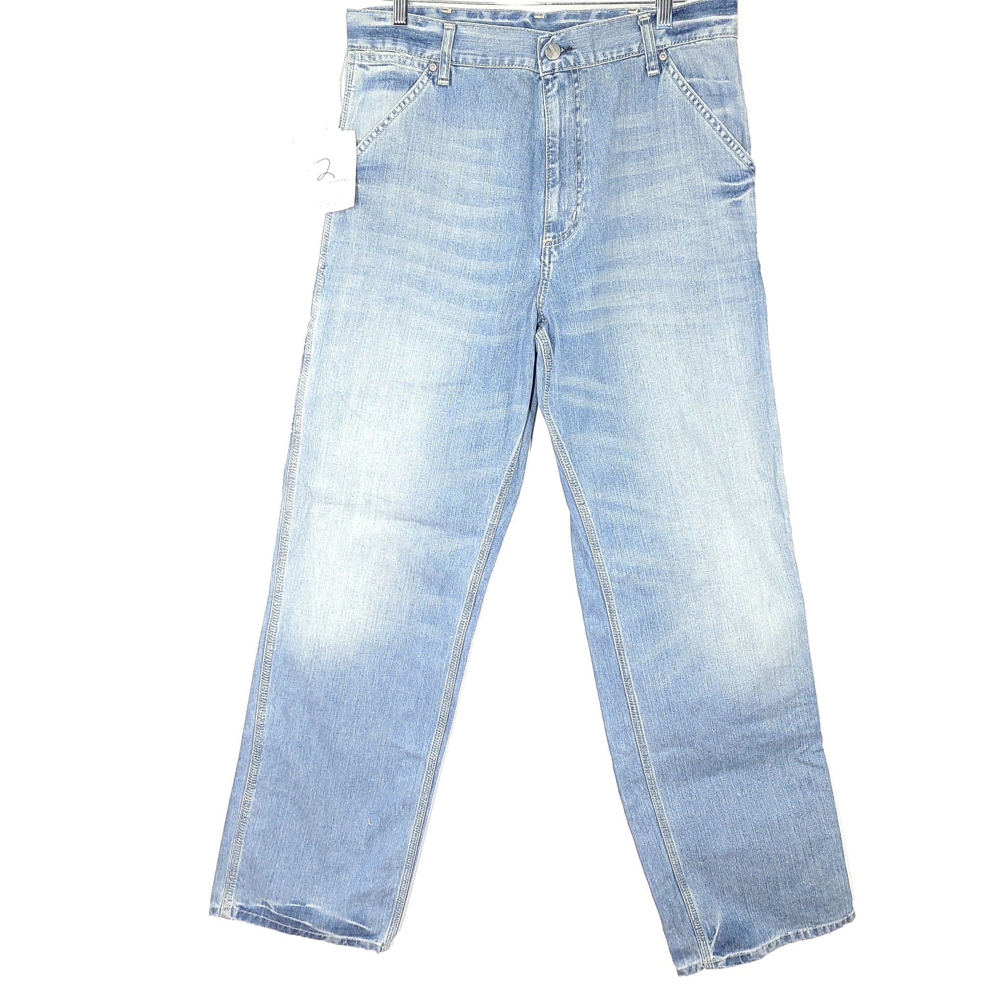 Carhartt Men's Single Knee Pant Denim Relaxed Straight Jeans Blue Sz 31x 34