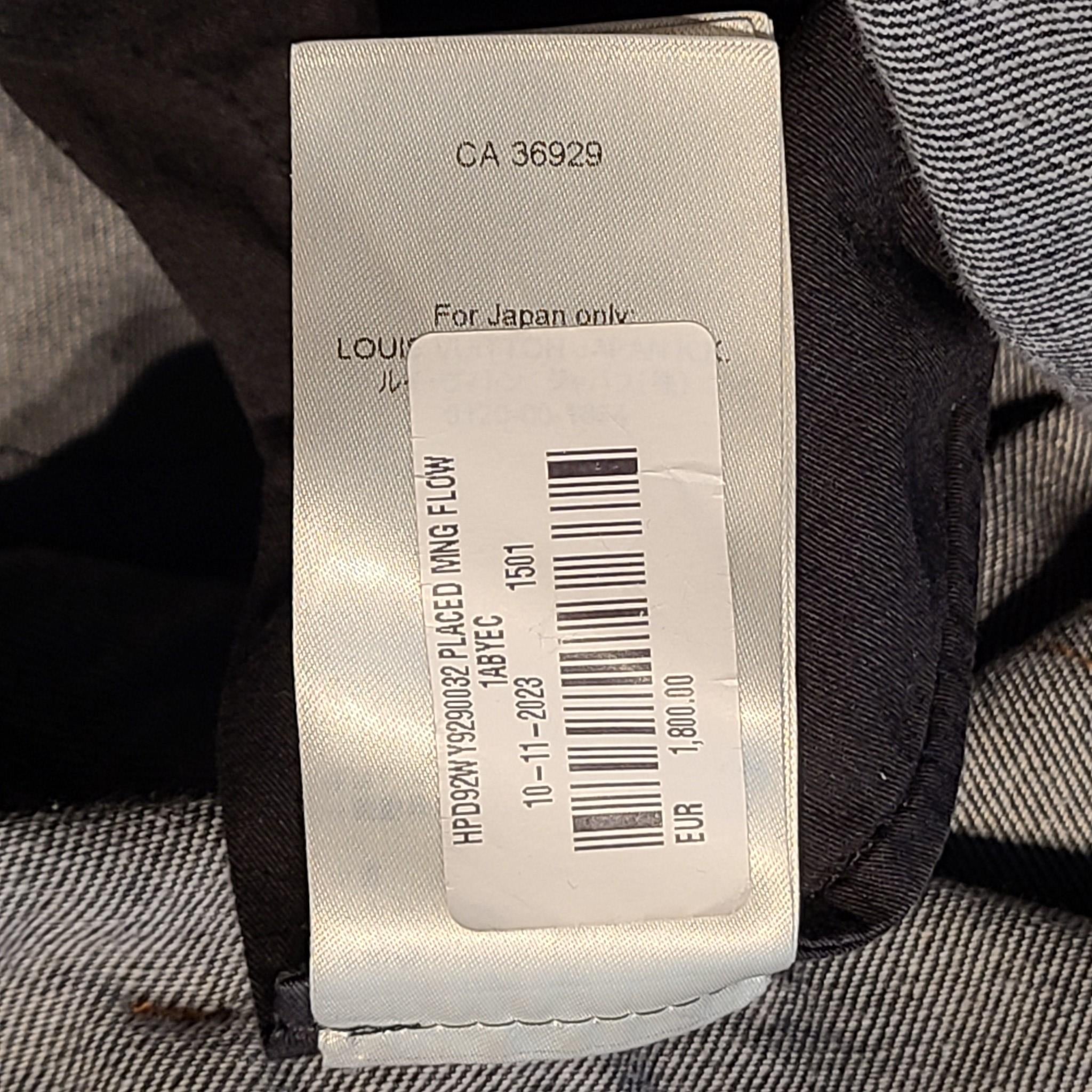 Louis Vuitton Men's Monogram Flower Denim Pants Dark Gray Sz 32