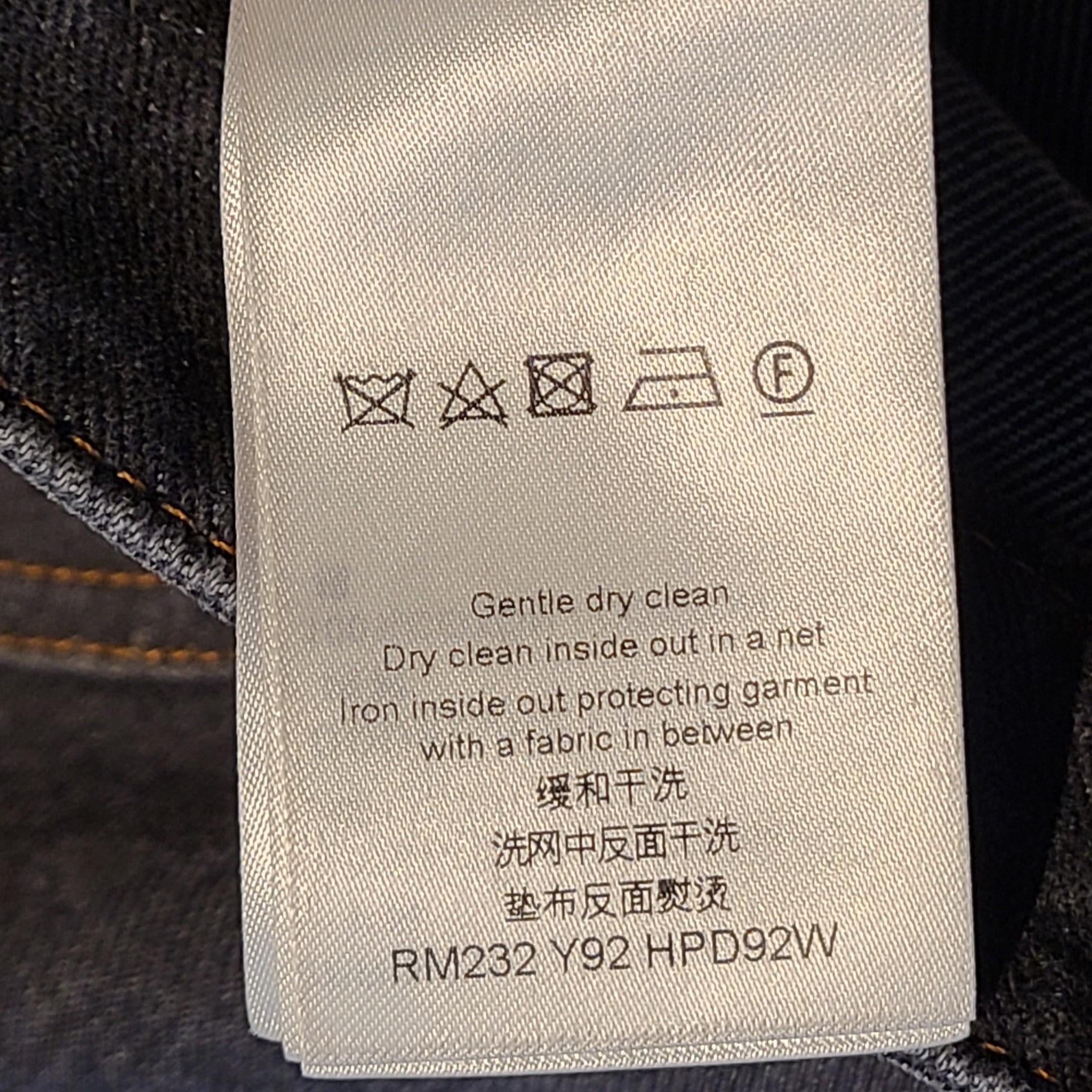 Louis Vuitton Men's Monogram Flower Denim Pants Dark Gray Sz 32