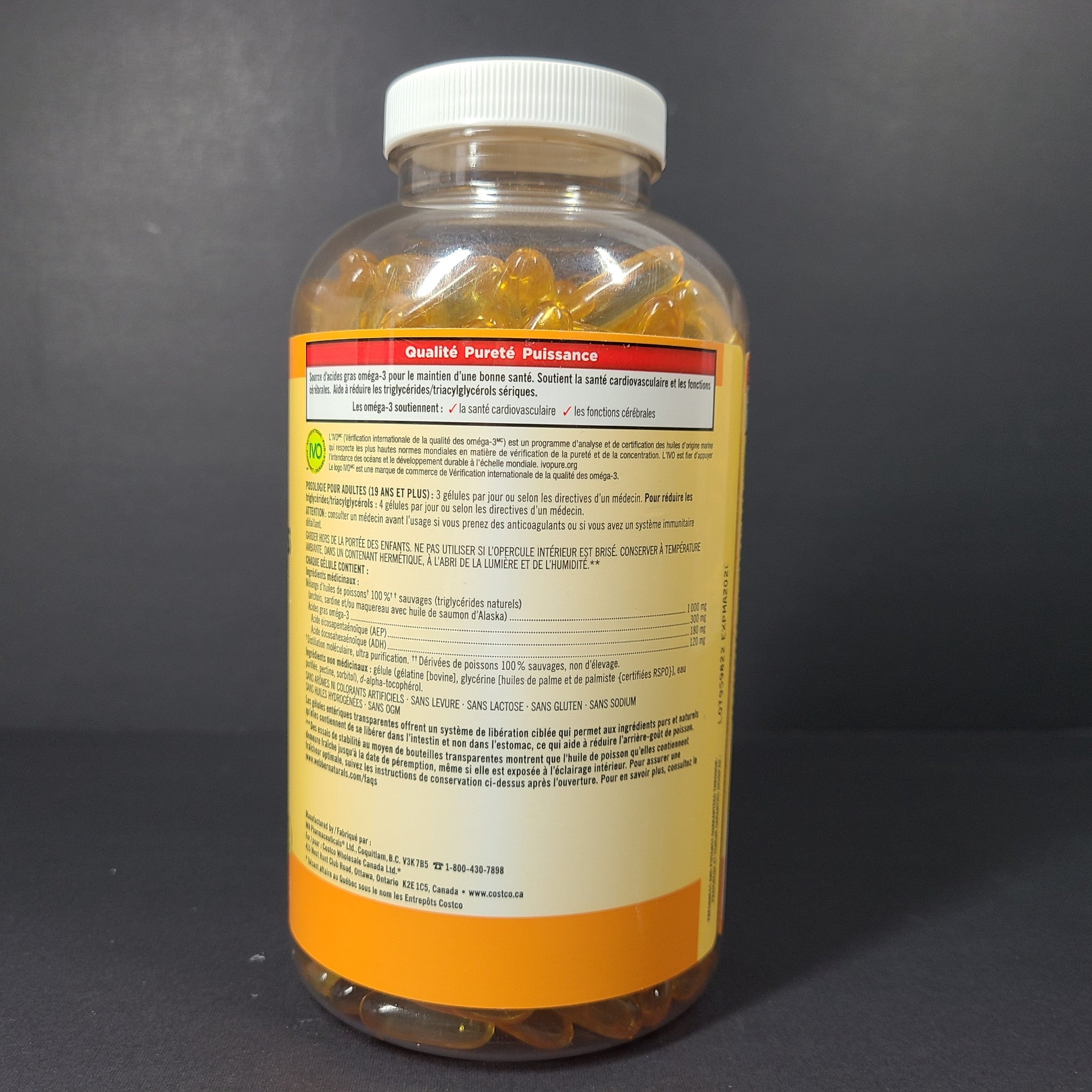 400 Ct Kirkland 100% Wild Fish Oil Blend with Alaskan Salmon Oil 1000mg 05/28