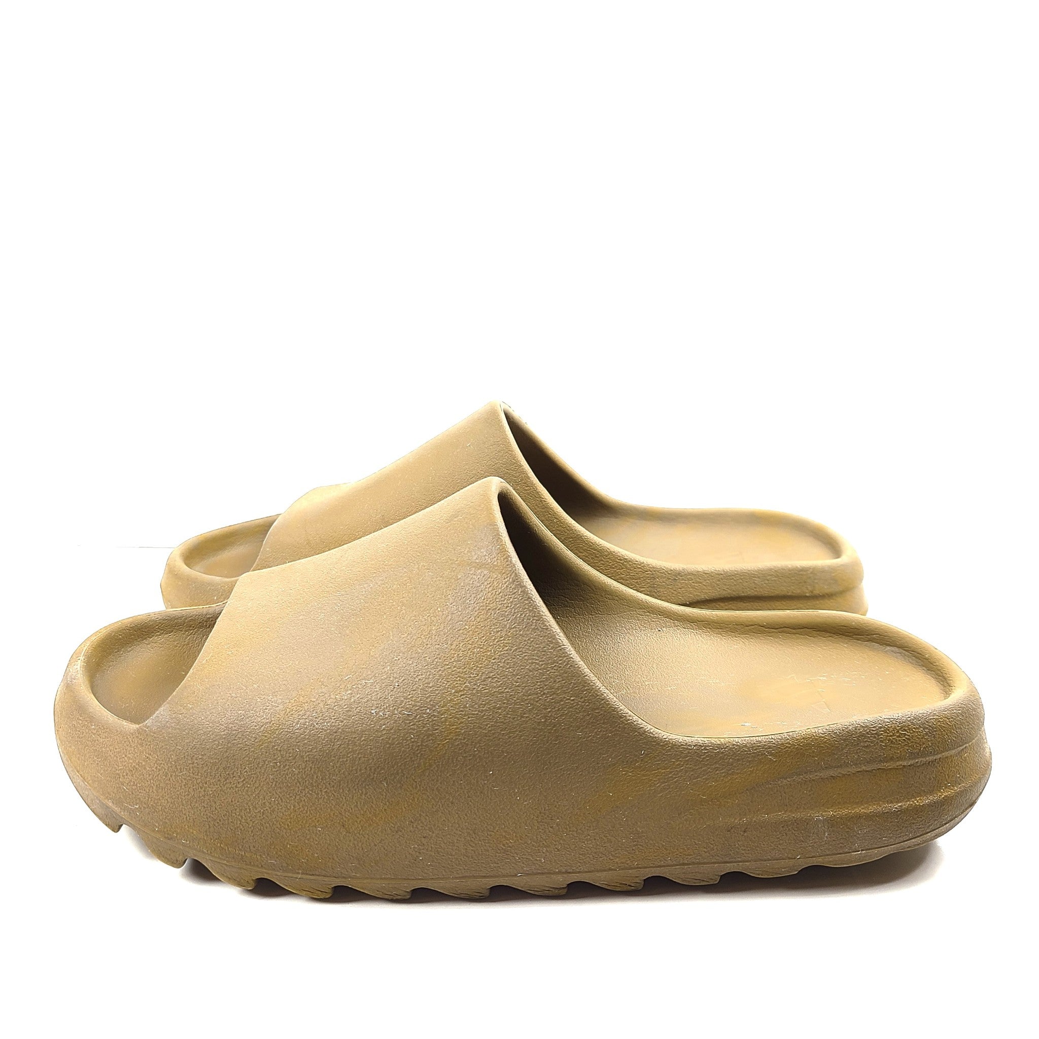 Adidas Men's Yeezy Slides Sandals Pool EVA Comfort Ochre Brown Sz 11