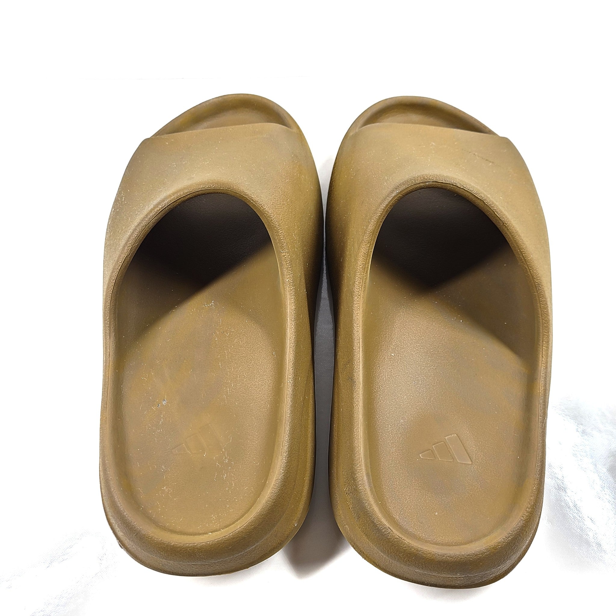 Adidas Men's Yeezy Slides Sandals Pool EVA Comfort Ochre Brown Sz 11