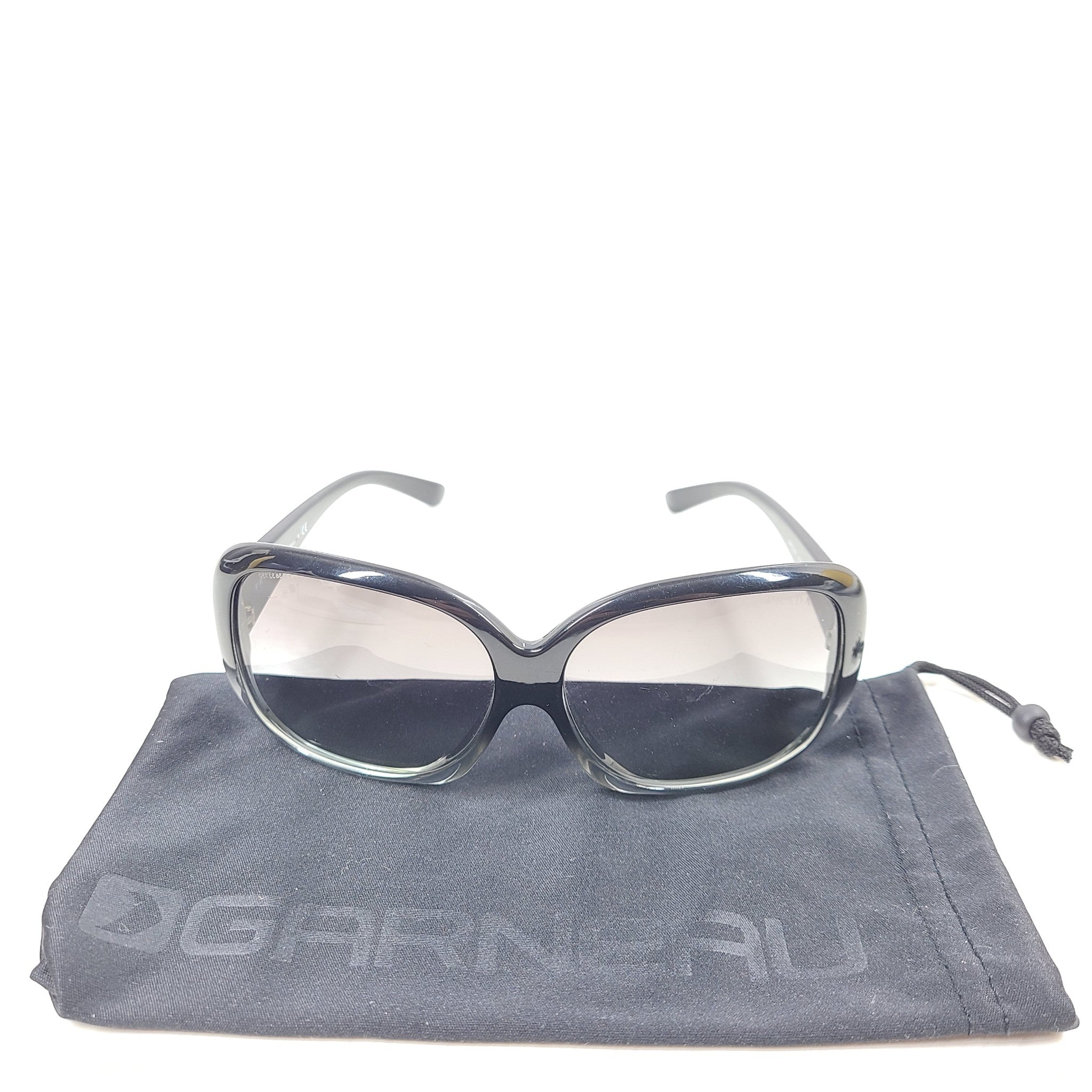Prada Avorio SPR 25N Sunglasses 61-13 135 Black/Gray Gradient Gray Lens