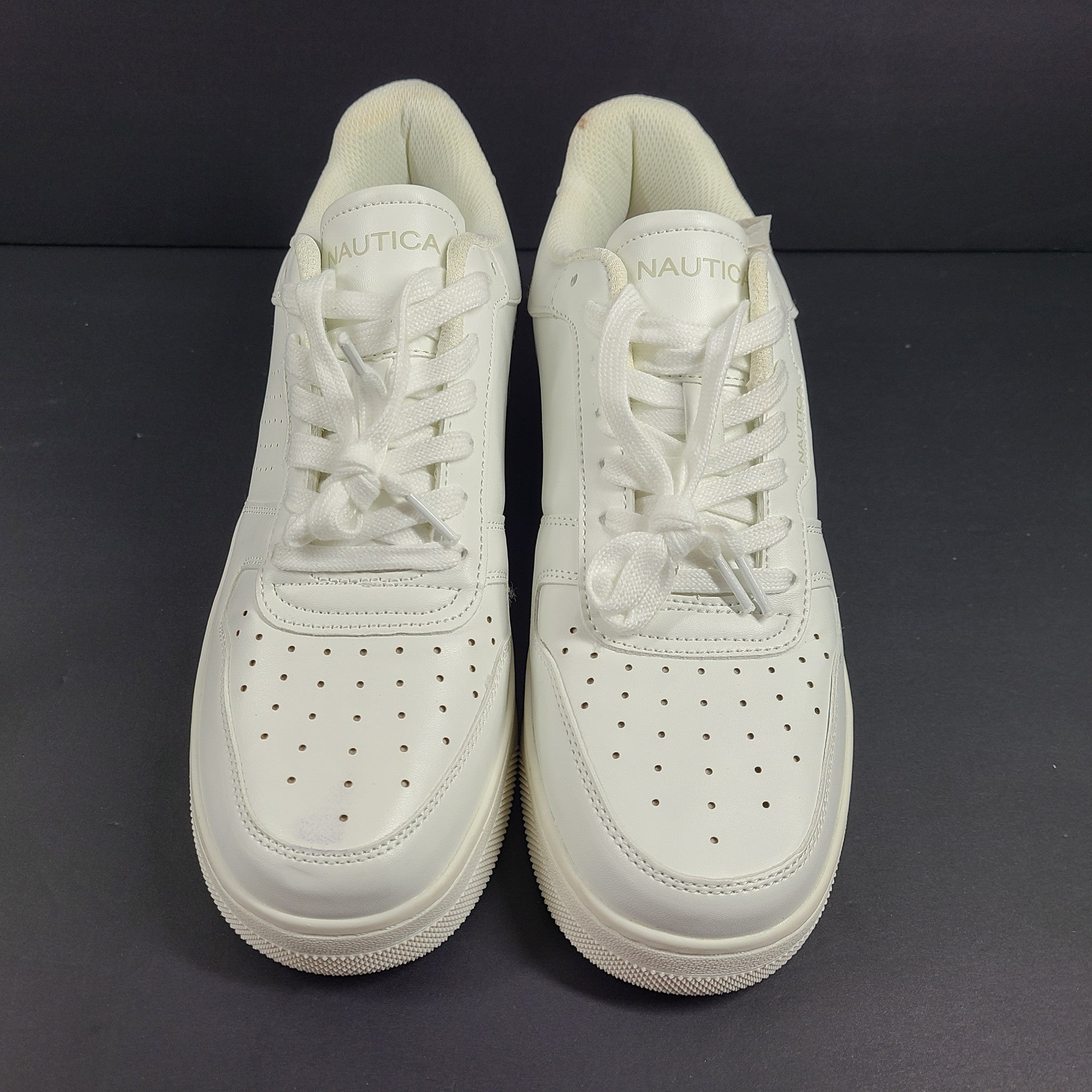 Nautica Men's Stafford Sneakers Low Top Retro Comfort Cushioned White Sz 9.5