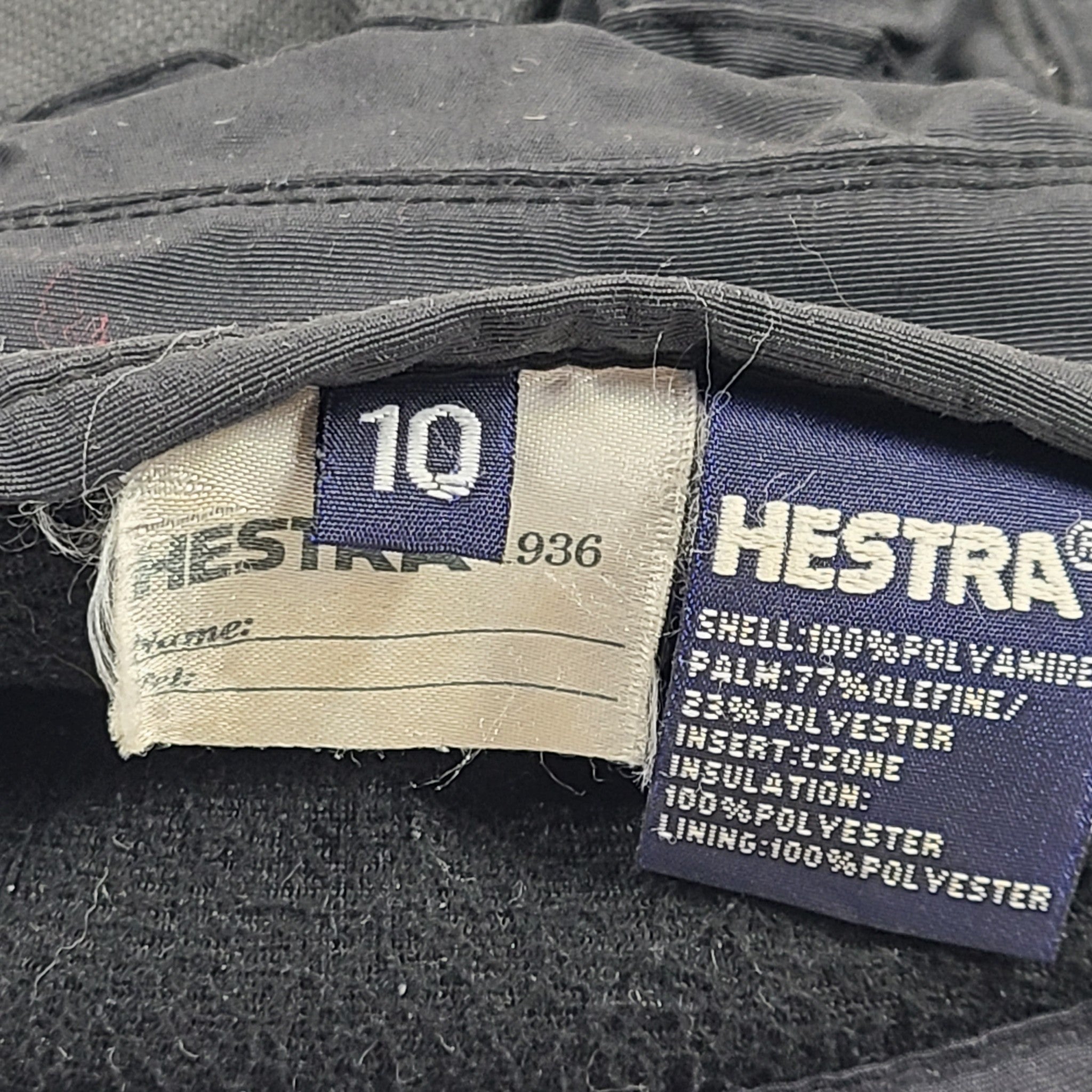 Hestra Men's CZone Mittens Gloves Waterproof Extra Warm Black Sz 10