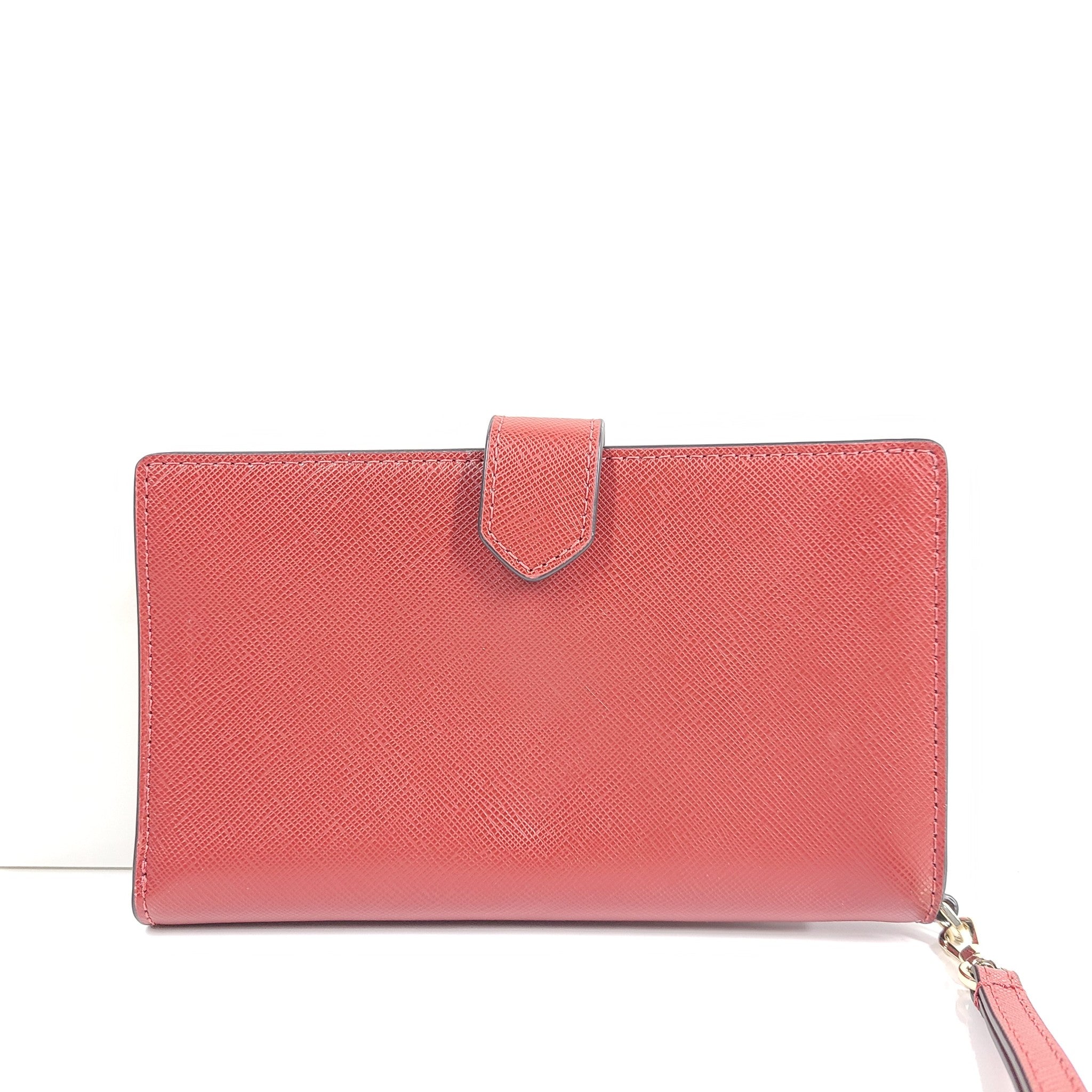 Kate Spade Staci Phone Wallet Wristlet Saffiano Leather Burgundy