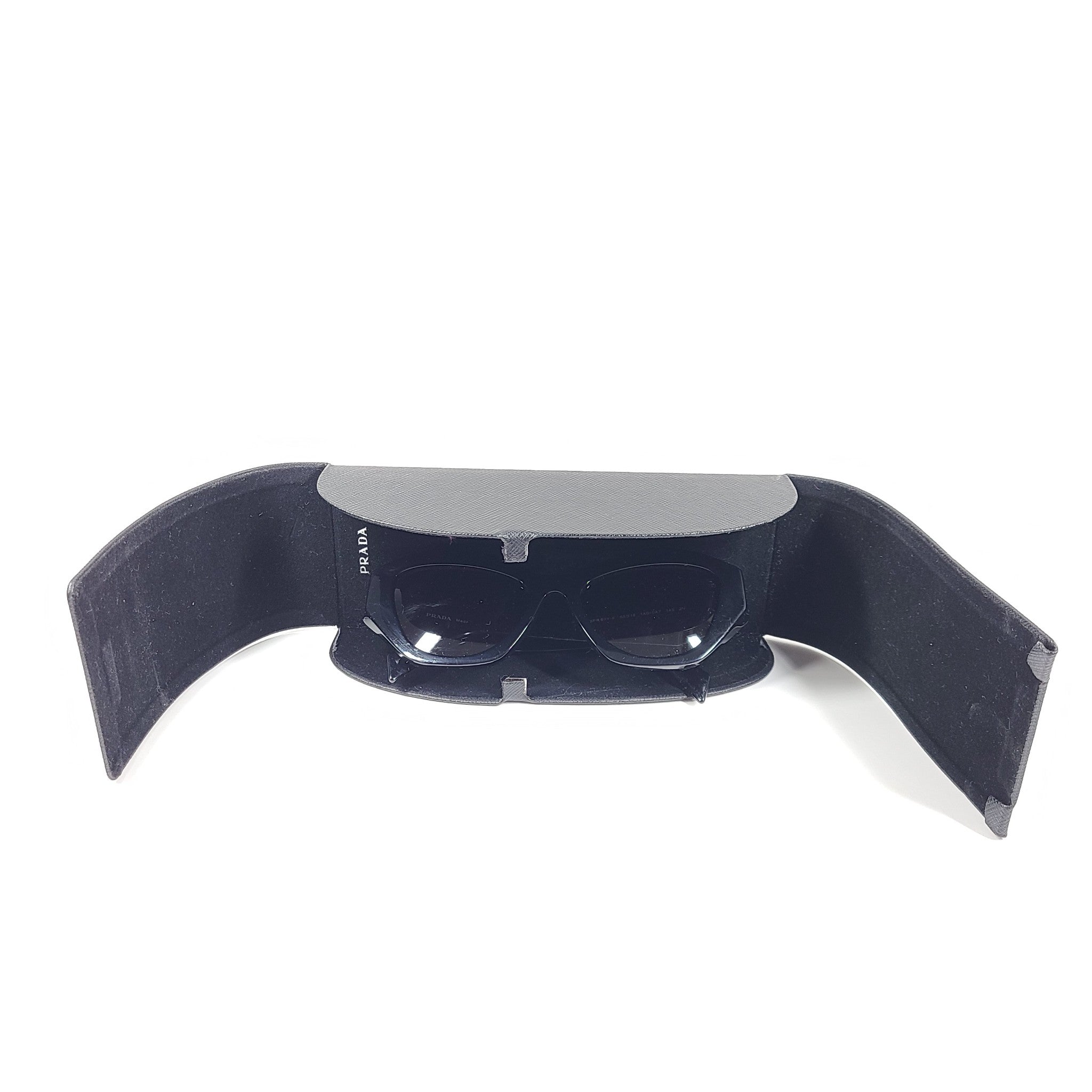 Prada PR 07YSF Sunglasses 55-18 145 Black Gradient Gray Lens