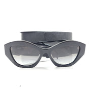 Prada PR 07YSF Sunglasses 55-18 145 Black Gradient Gray Lens