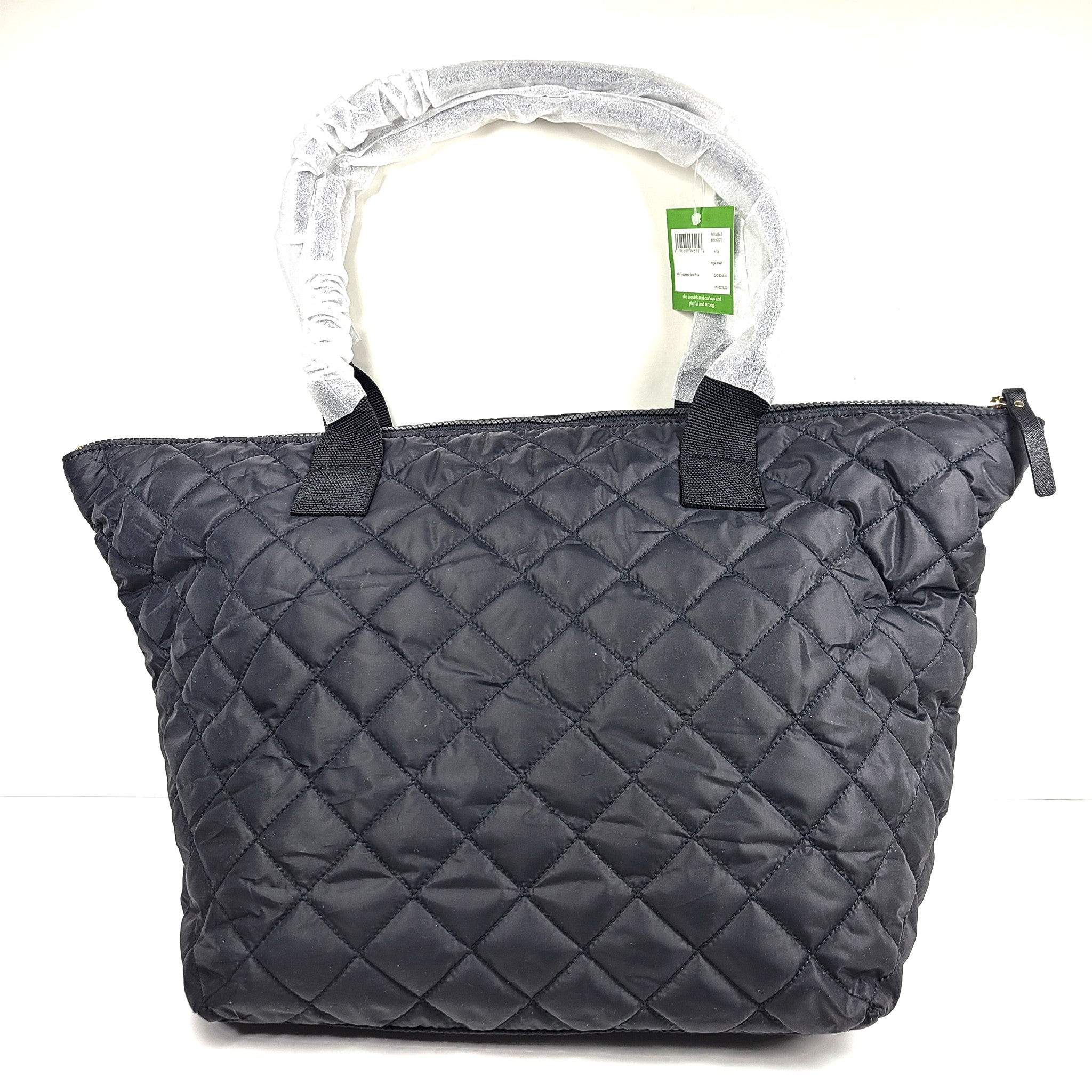 Kate Spade New York Ridge Street Kirby Nylon Tote Bag Quilted Black