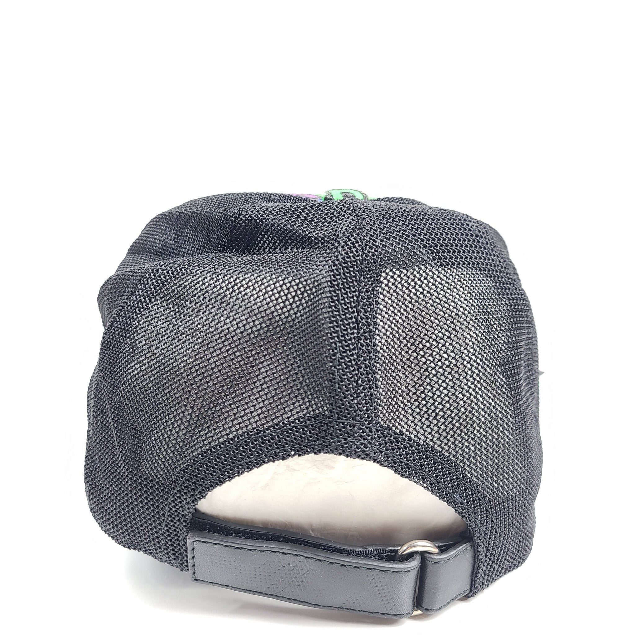 Gucci Psychedelic GG Rainbow Monogram Baseball Hat 601253 Black Multicolor Sz L
