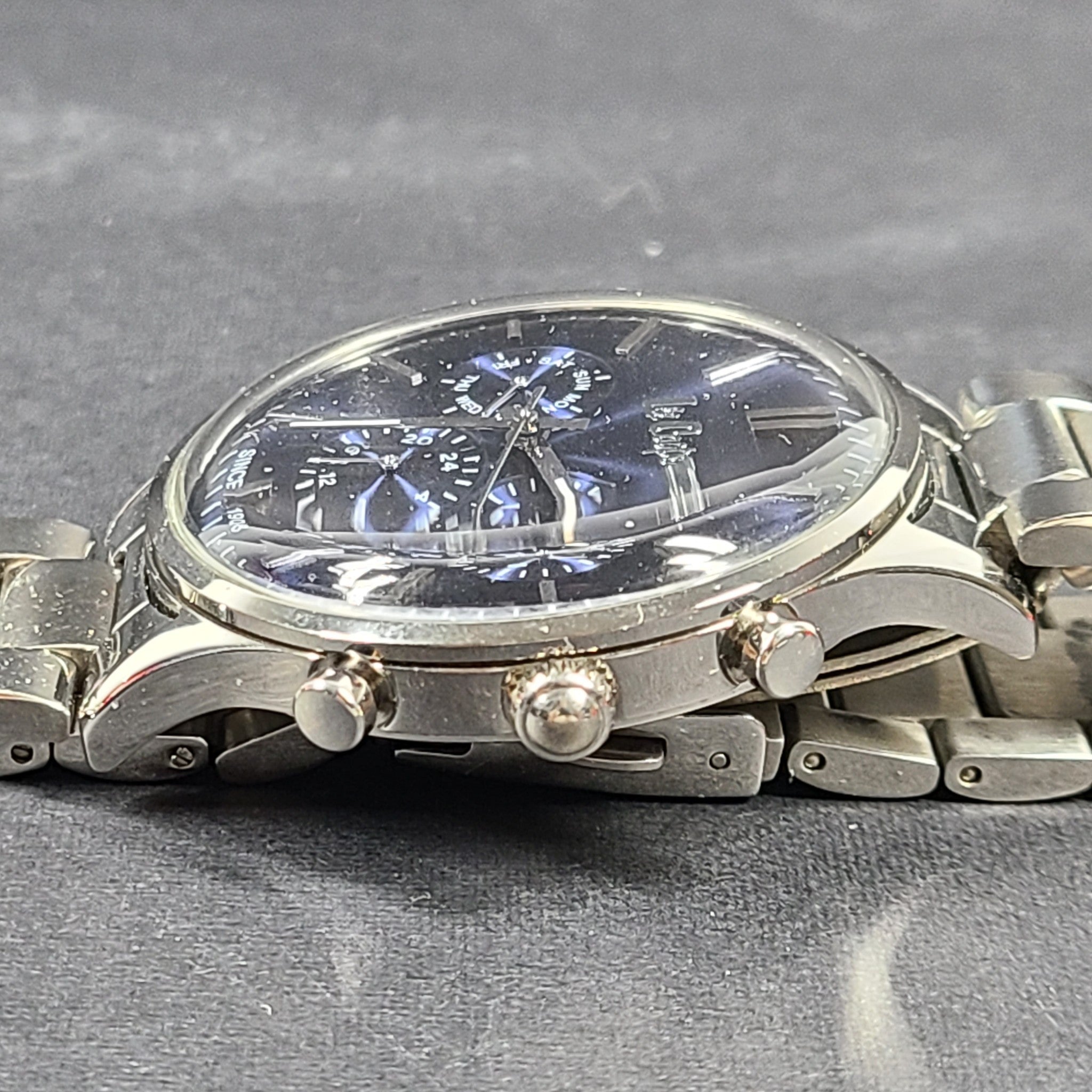 Lee Cooper Men's Multifunction Blue Dial Silver Bracelet Watch LC06295.390