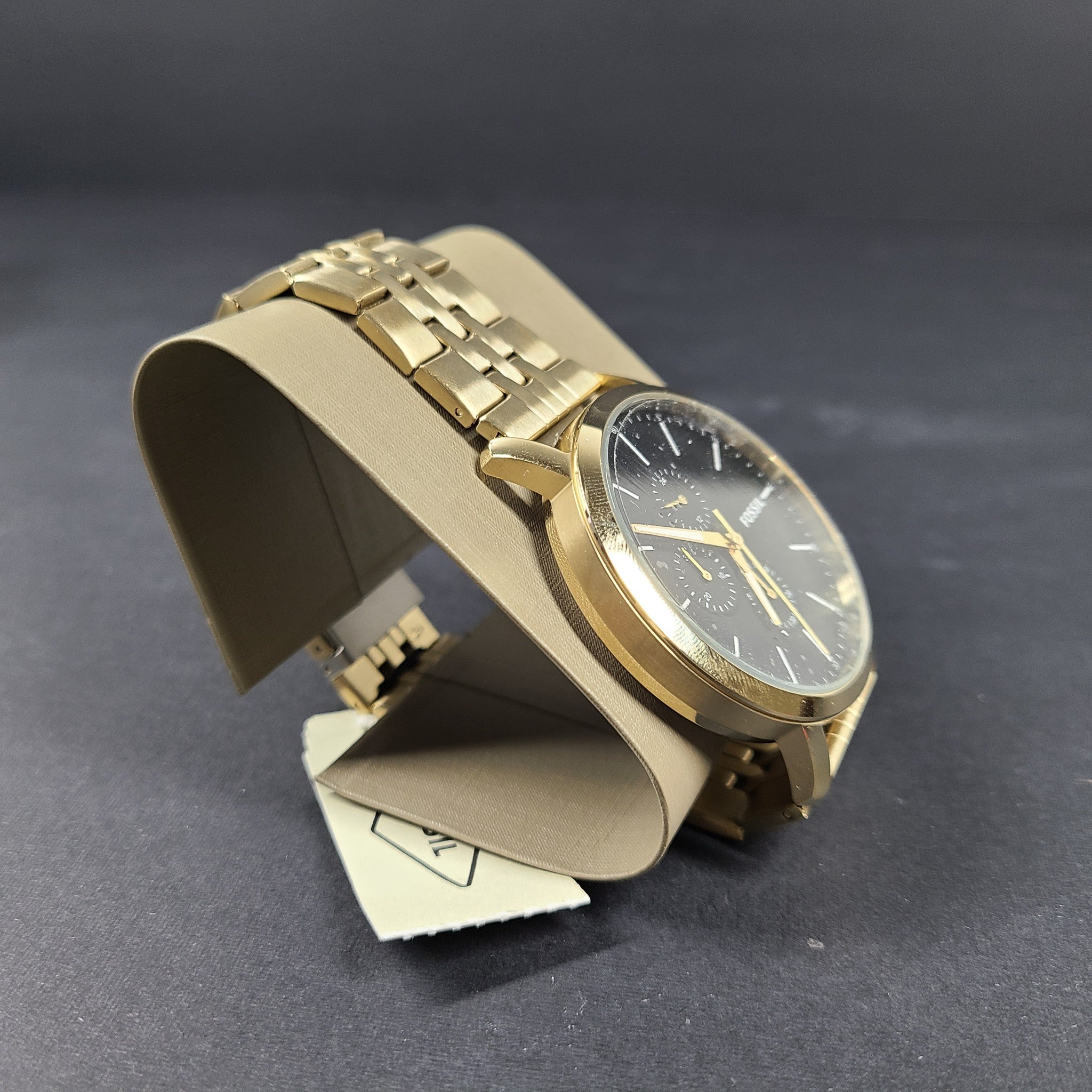 Fossil Men's Luther Chronograph Gold-Tone Stainless Steel Watch BQ2329 Gift Box
