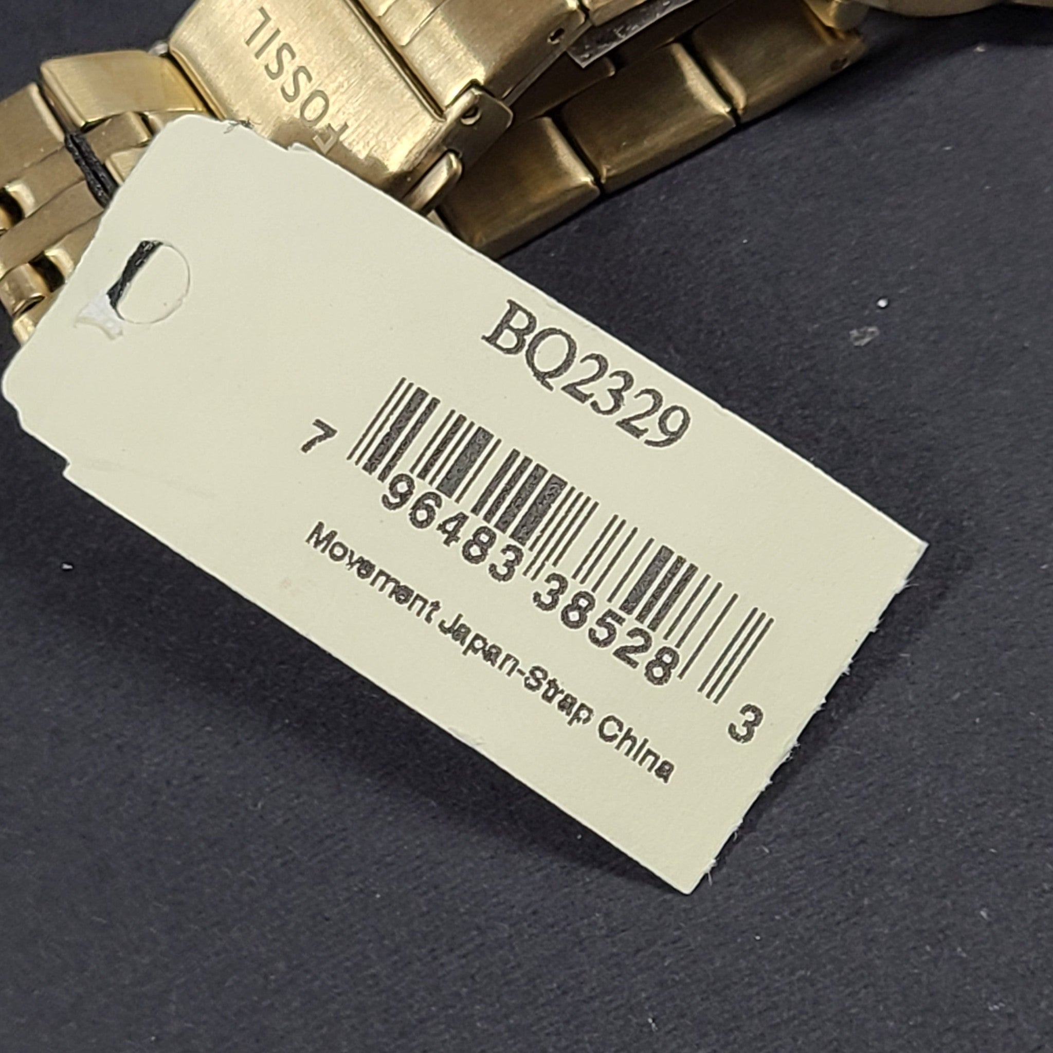 Fossil Men's Luther Chronograph Gold-Tone Stainless Steel Watch BQ2329 Gift Box