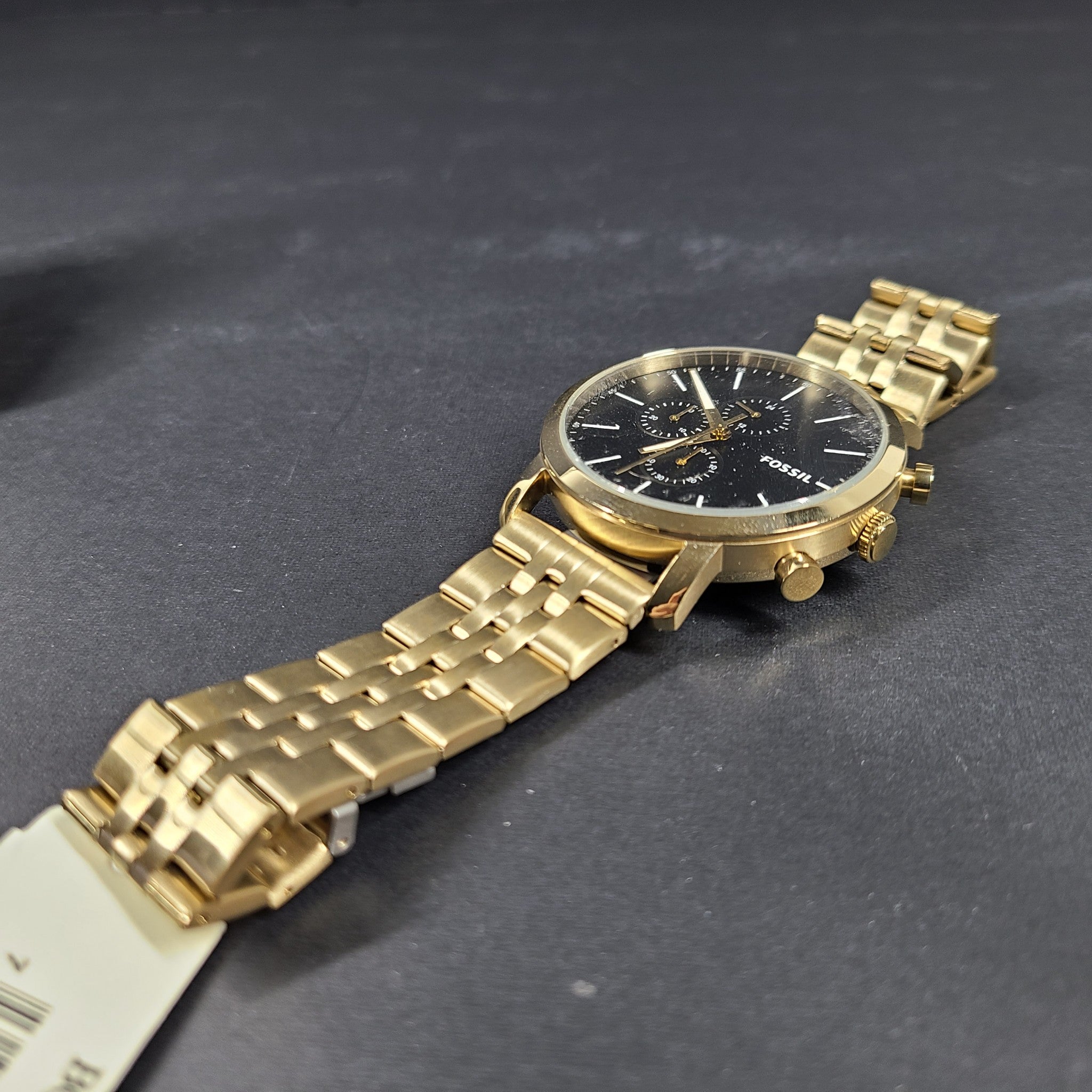 Fossil Men's Luther Chronograph Gold-Tone Stainless Steel Watch BQ2329 Gift Box