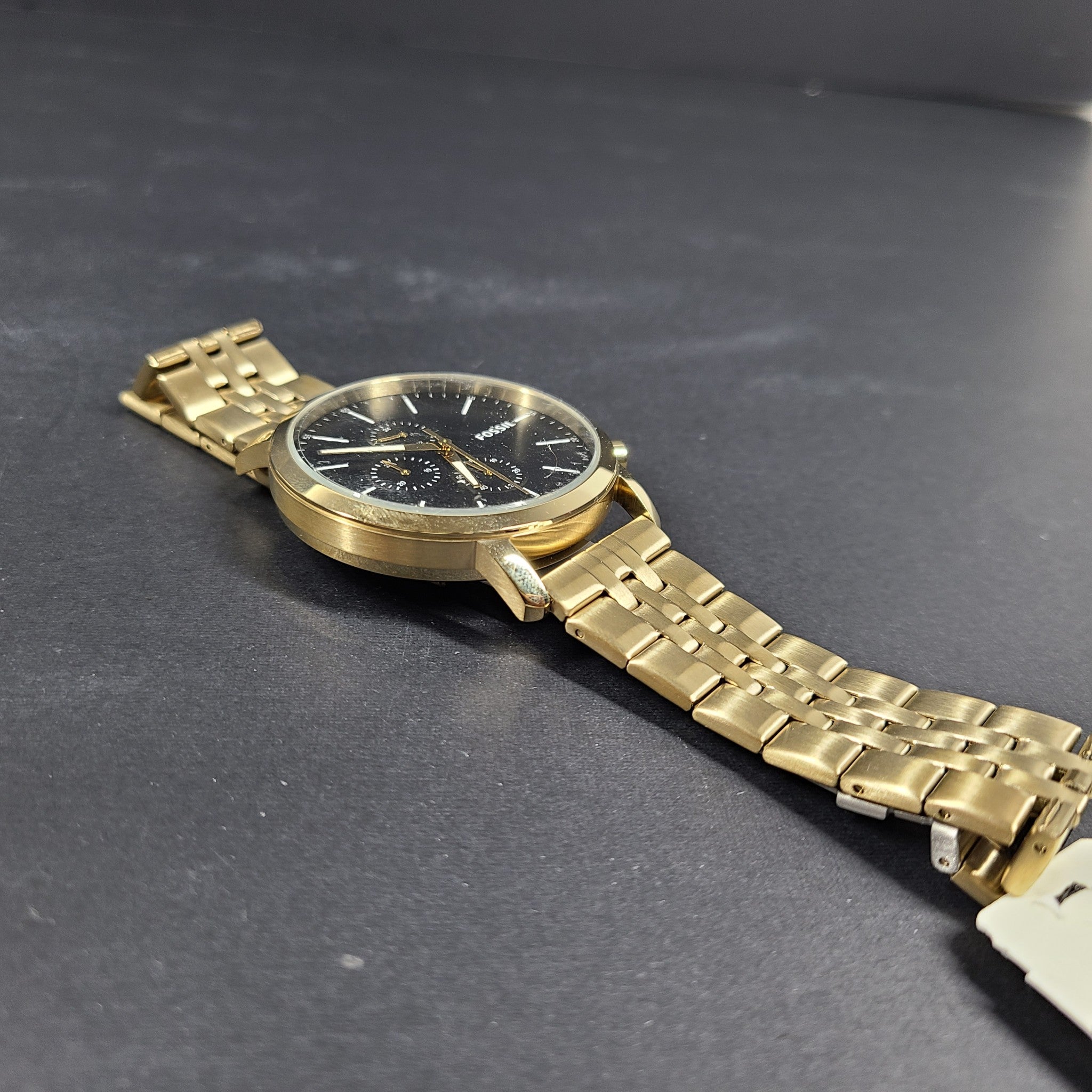 Fossil Men's Luther Chronograph Gold-Tone Stainless Steel Watch BQ2329 Gift Box
