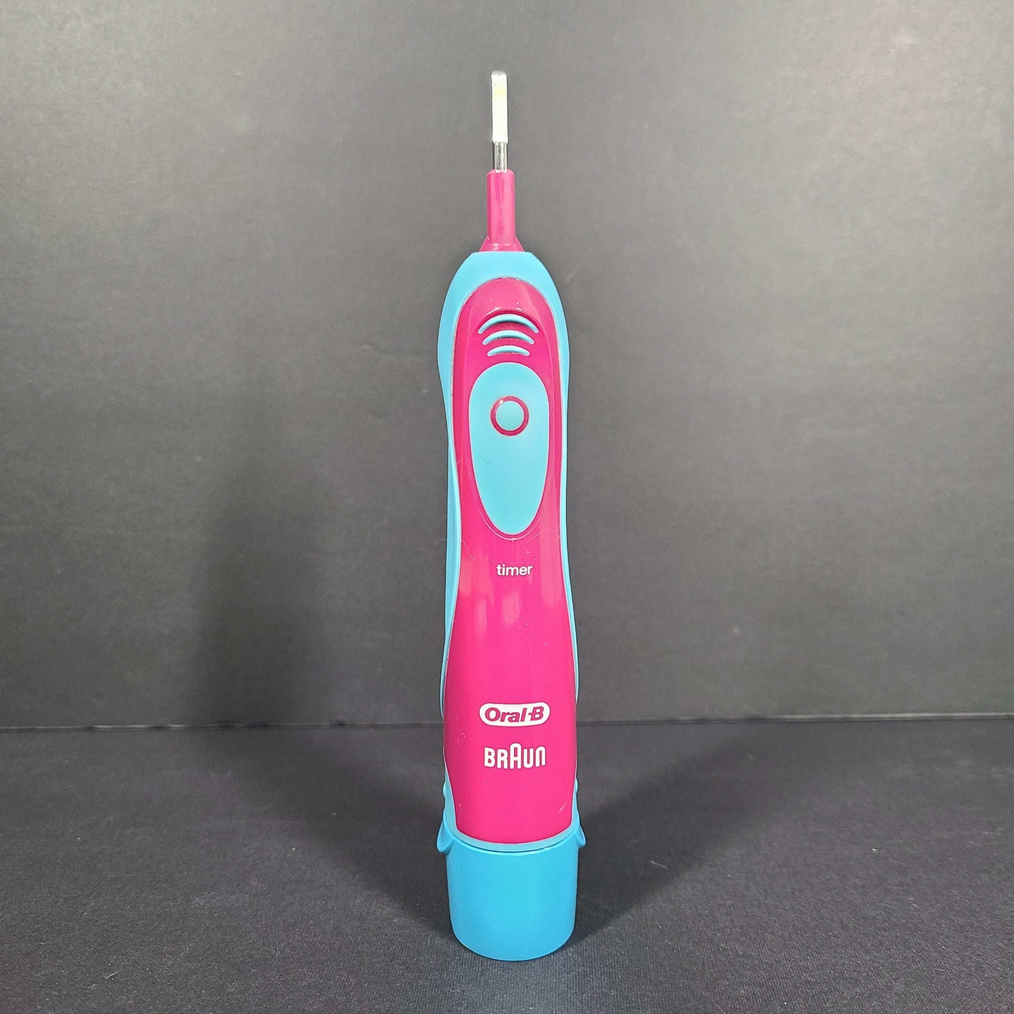 Braun Oral-B Electric 3744 Electric Toothbrush Handle Only Purple Blue