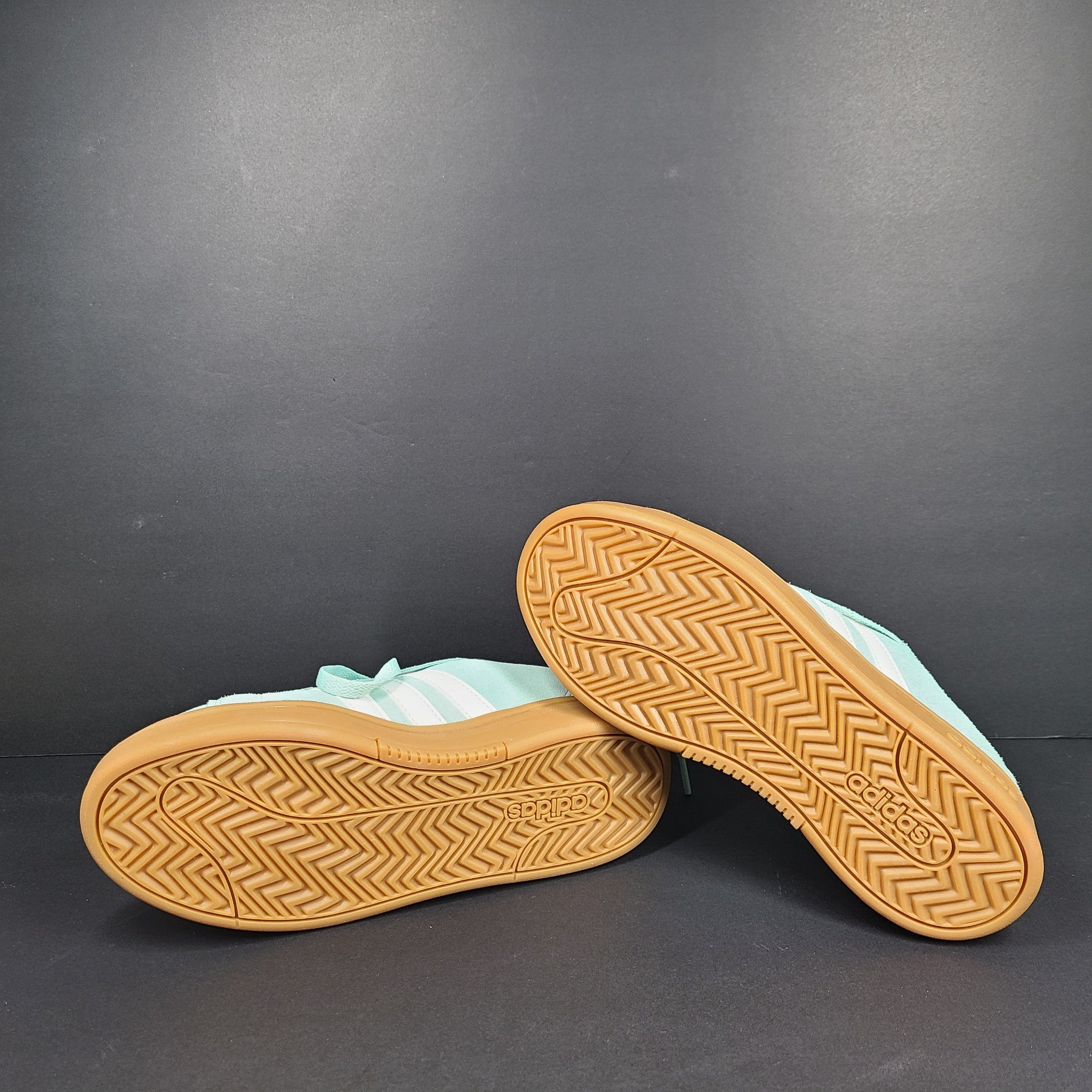 Adidas Women's Grand Court Alpha Leather Suede Sneakers ID8860 Aqua Mint Sz 8.5