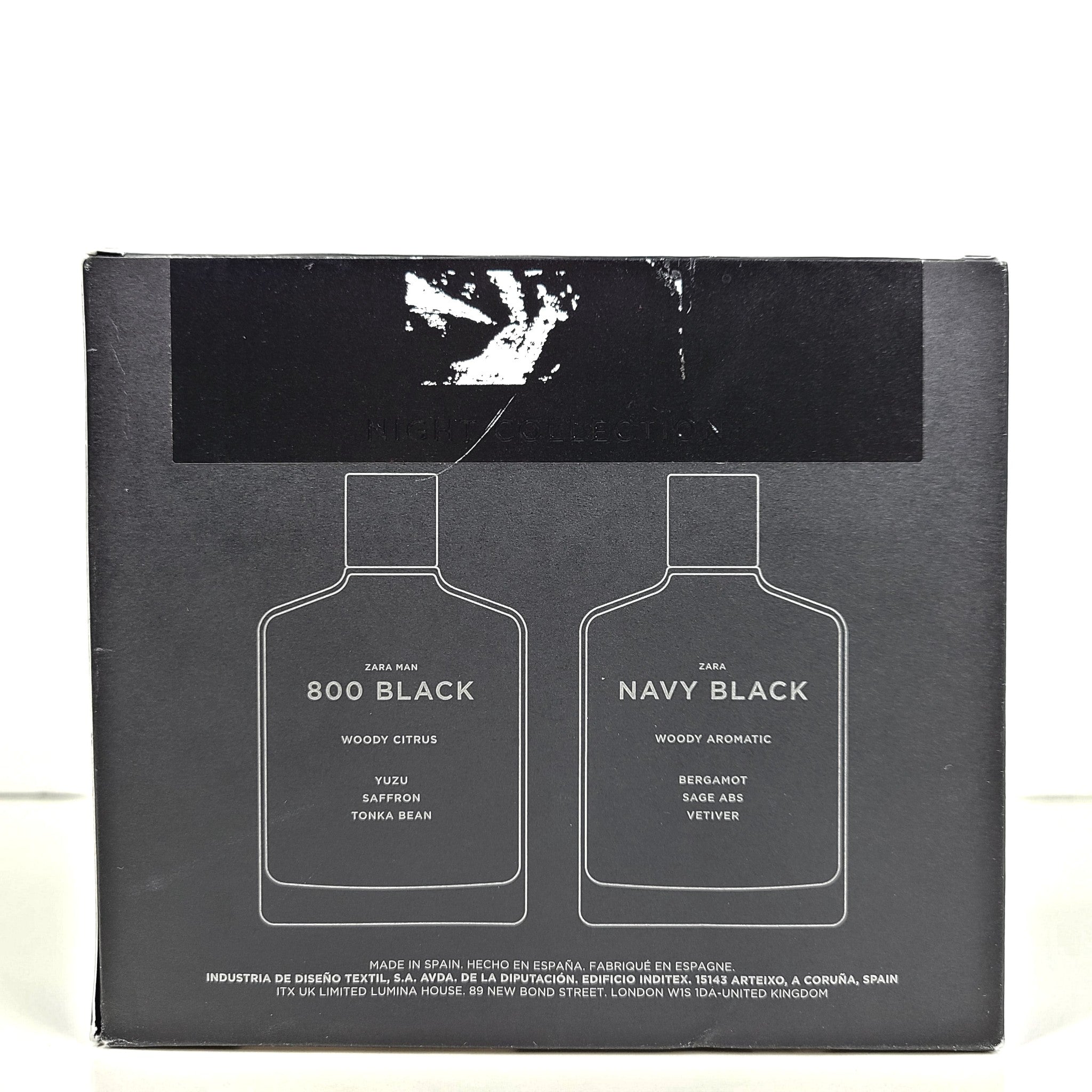 Zara Man Navy Black & 800 Black Eau de Tiolette 2 x 100 ml 3.4 fl. oz.