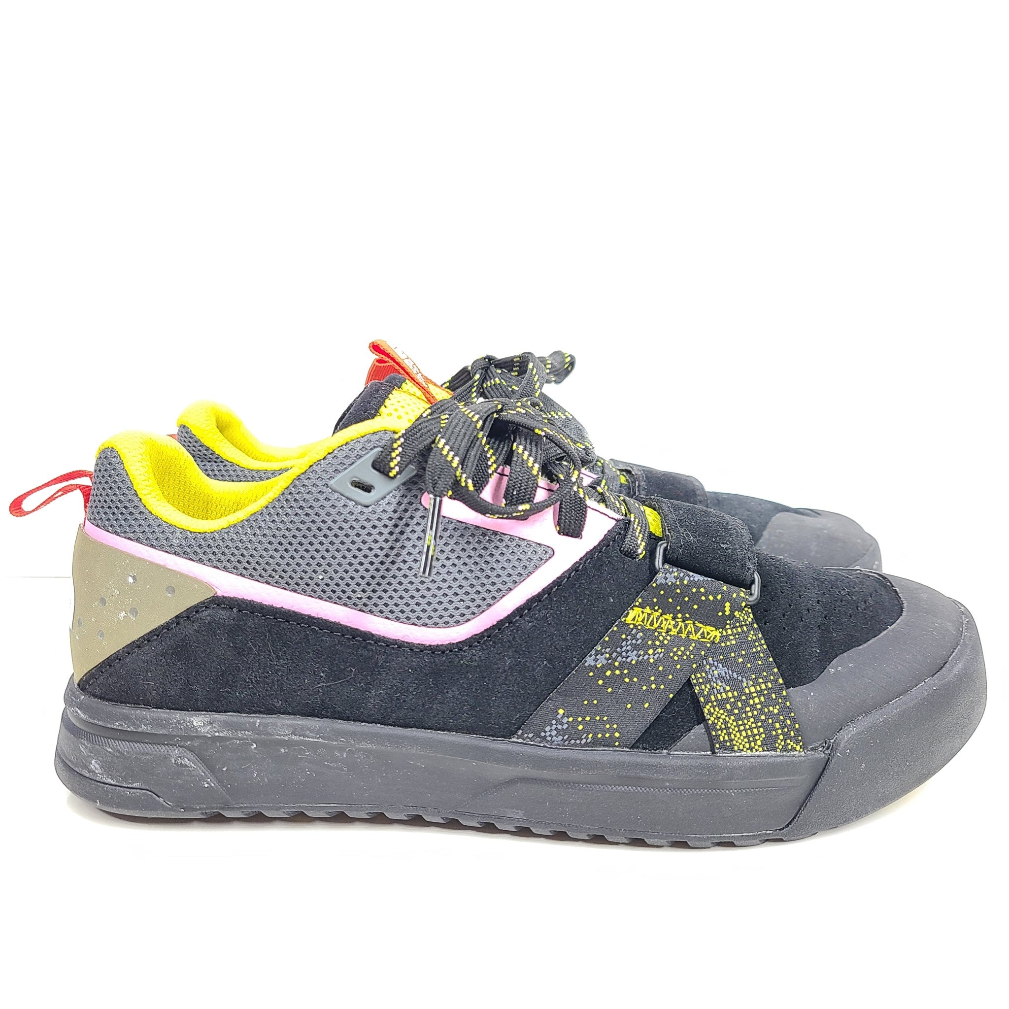 The North Face TNF Men's Larimer Lace Approach Shoe Black/Pink/Yellow Sz 8