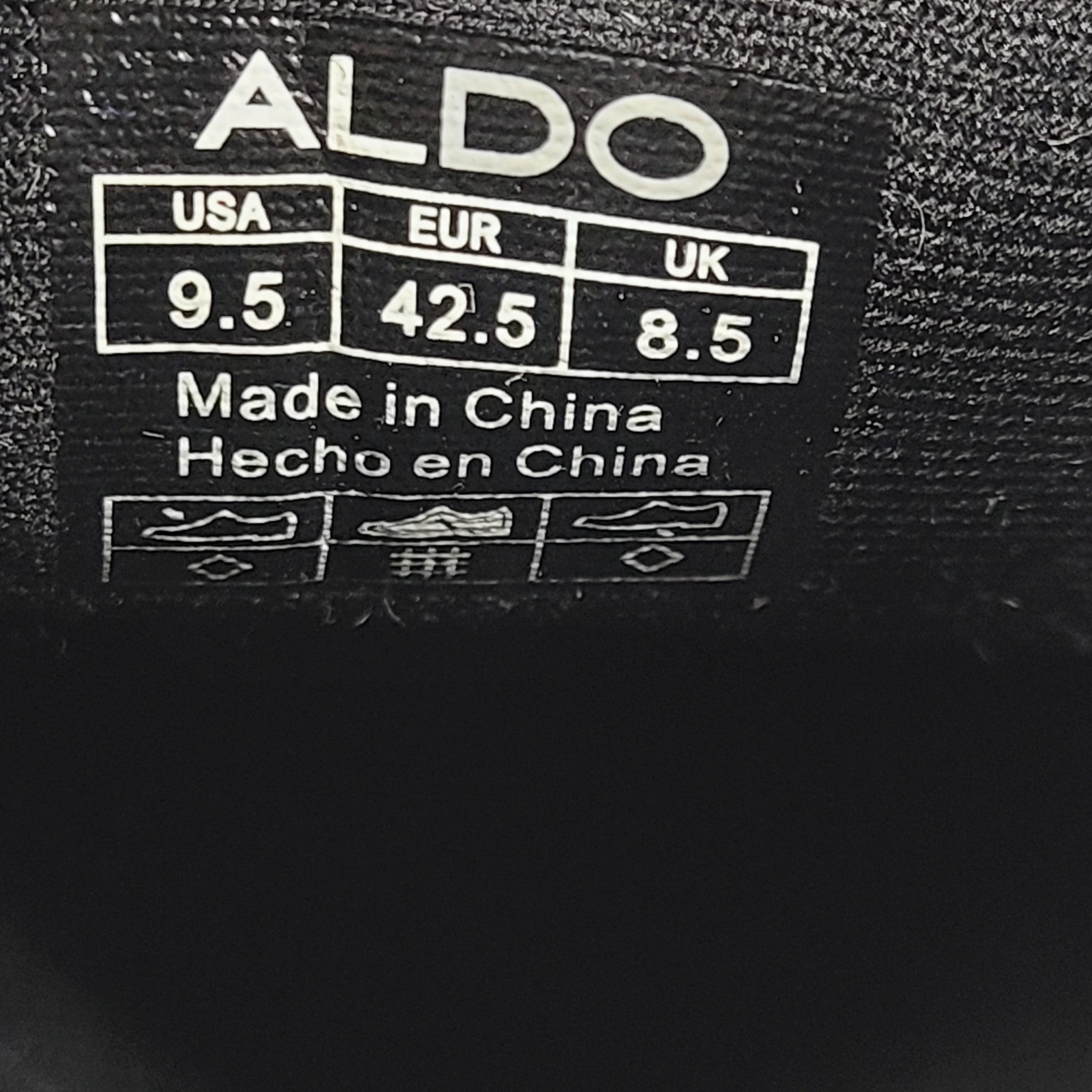 Aldo Men’s Heron Low Top Sneaker - Cup Sole Shoes Lace Up Black Sz 9.5 NEW