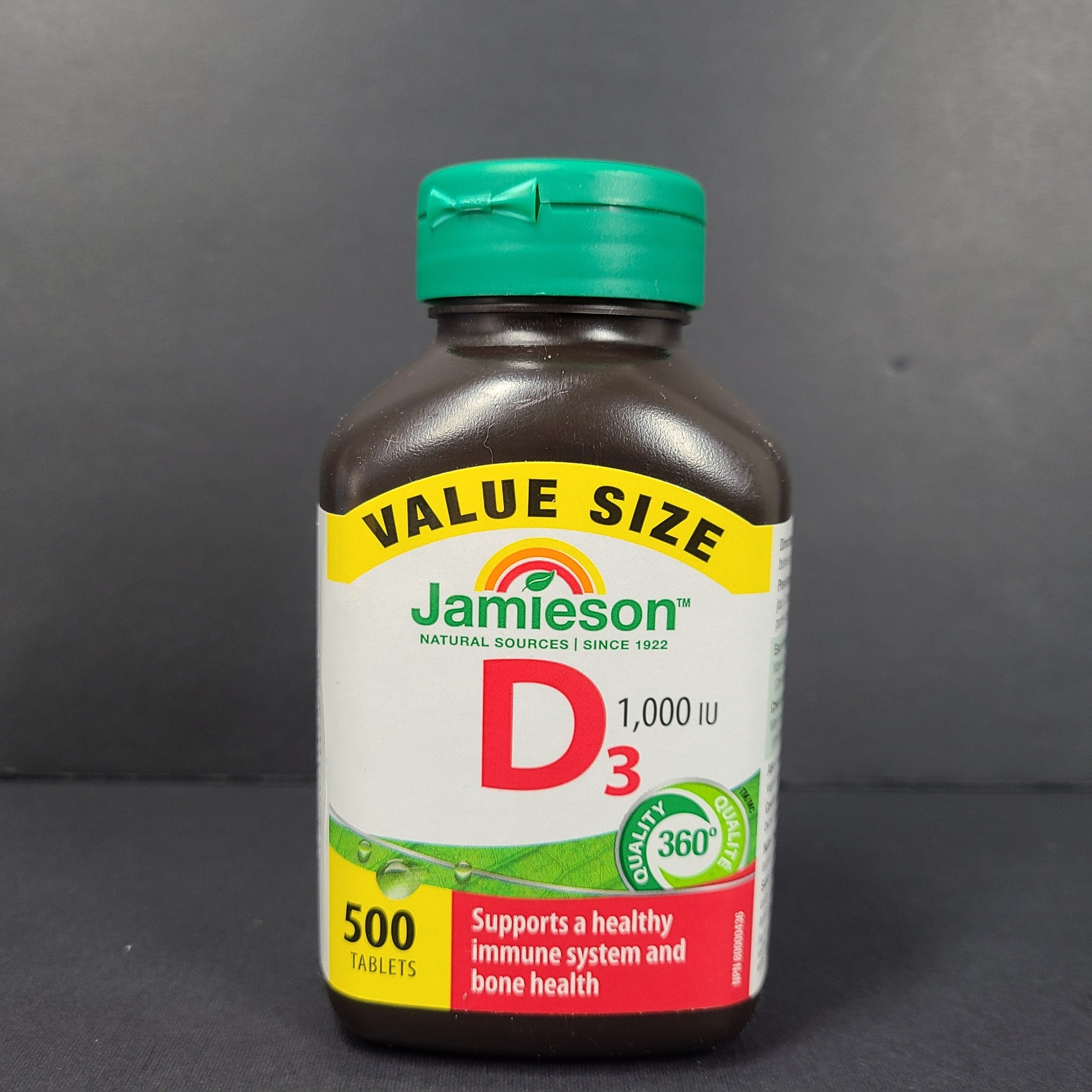500 Tablets Jamieson Vitamin D3 1000IU Immune Bone Dental Support 07/27
