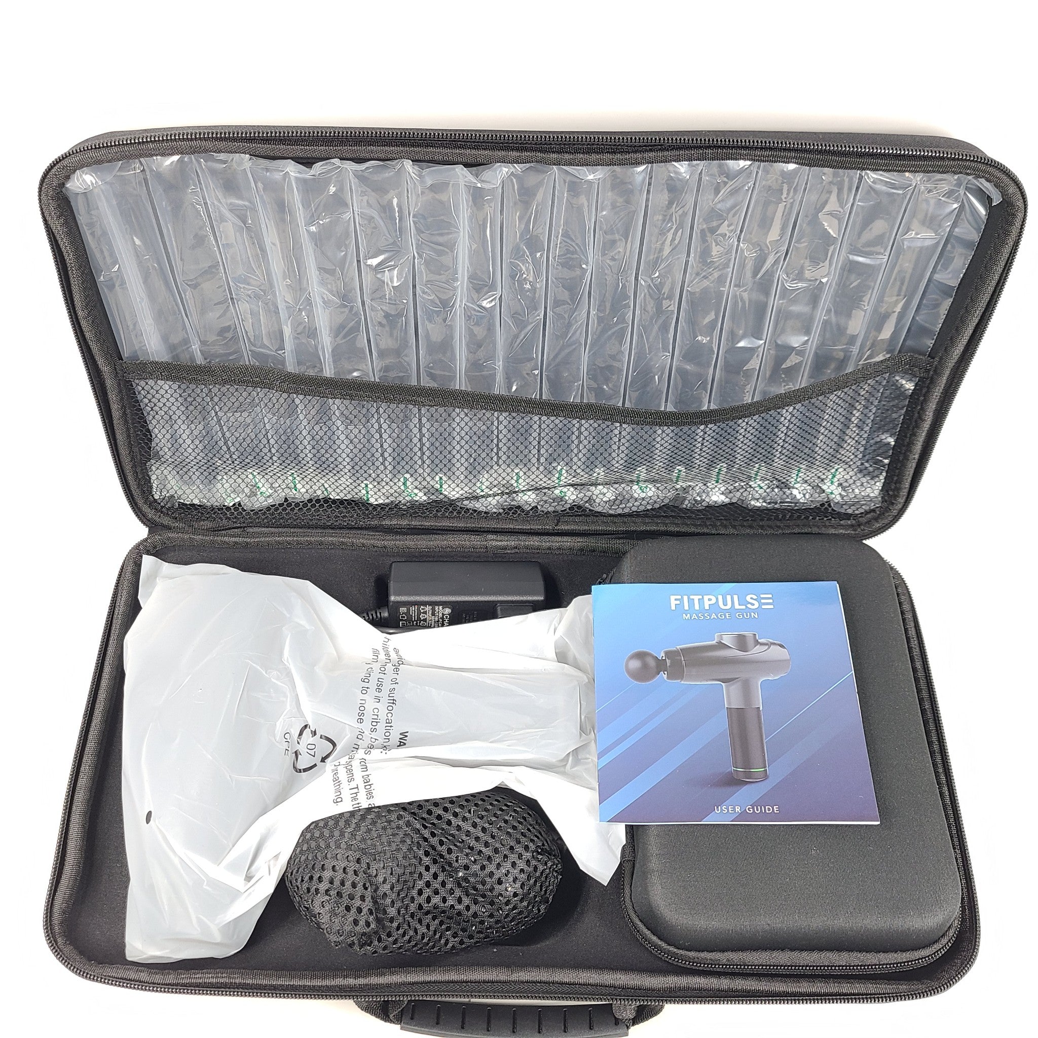 Fitpulse Massage Gun Deep Tissue Percussive Therapy Device w/ 17 Attachments
