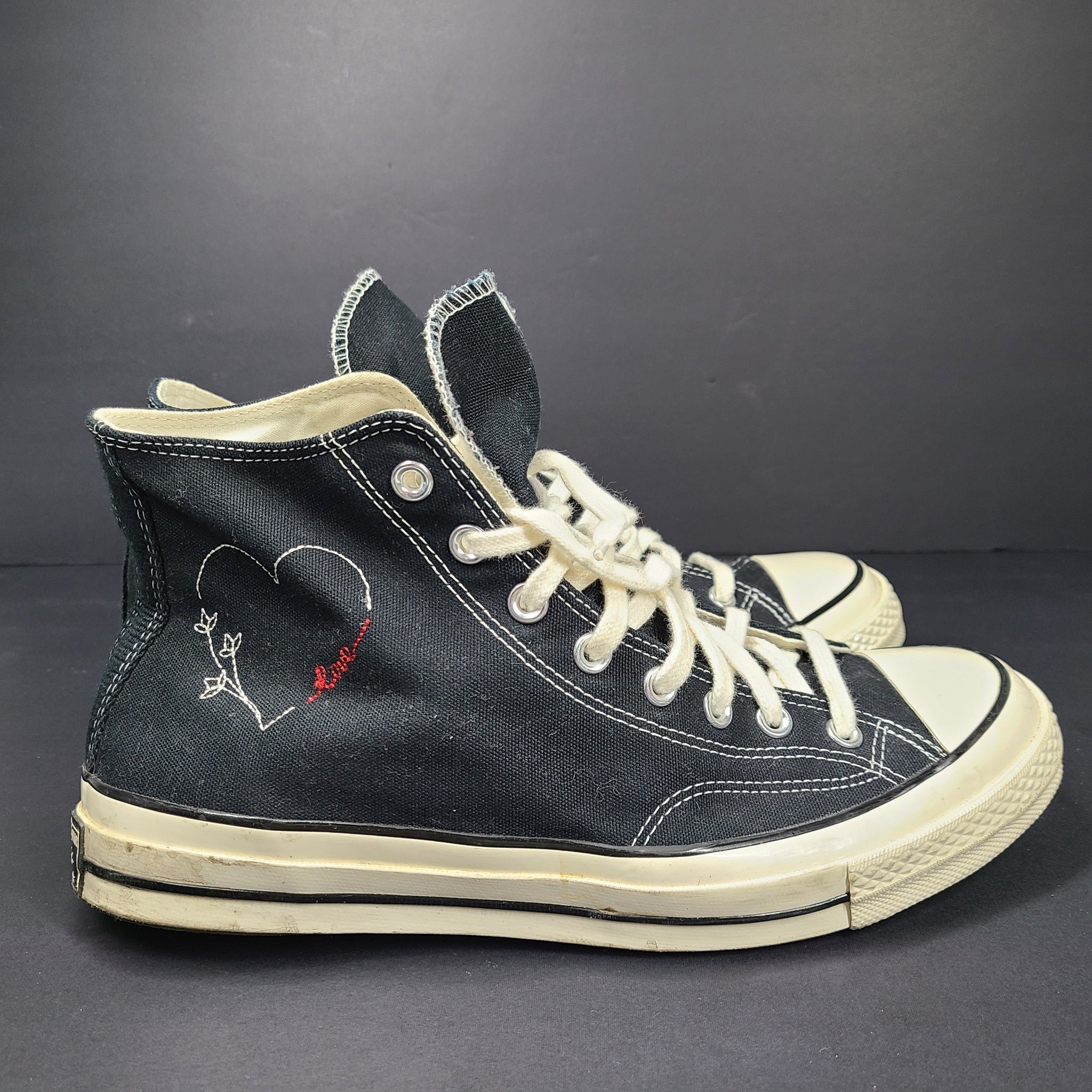 Converse Men's Valentine's Day Chuck 70 High Top Sneakers 171118C Black Sz 11