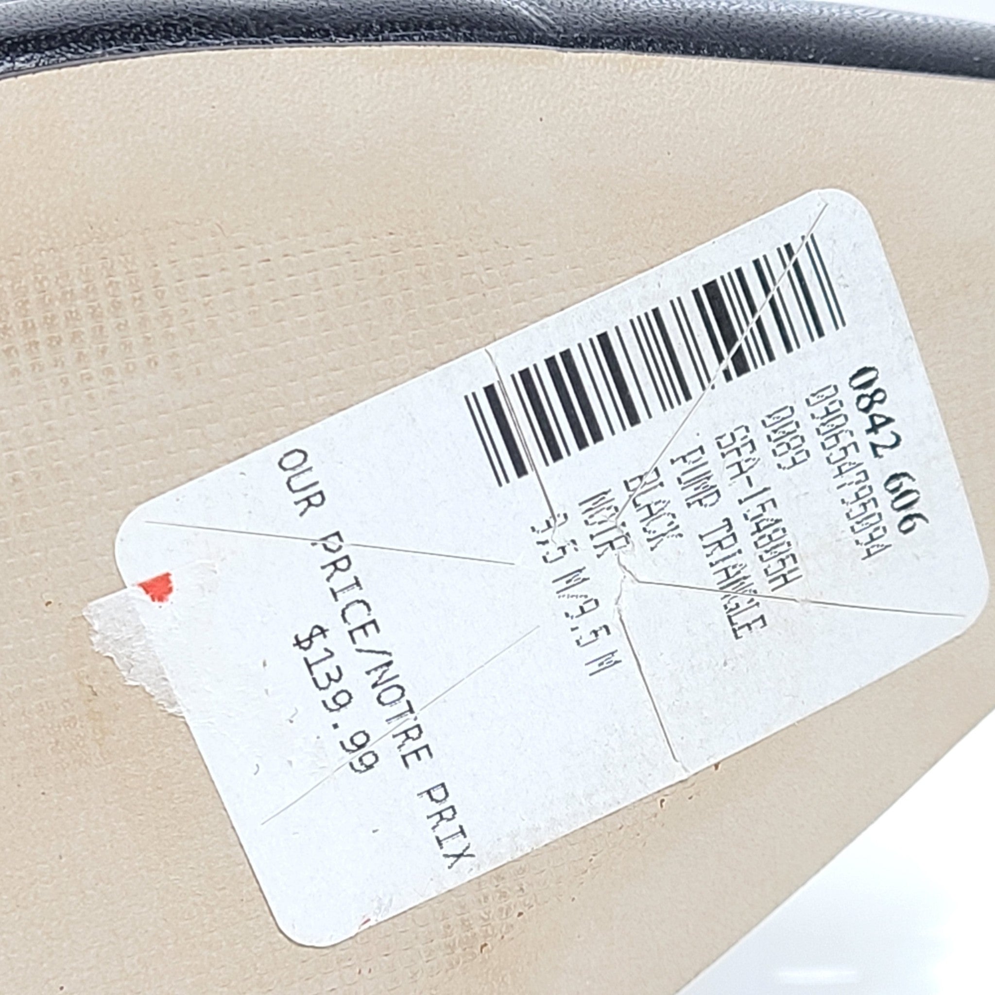 Saks Fifth Avenue Women's Geometric Triangle Heel Leather Pumps Shoes Sz 9.5