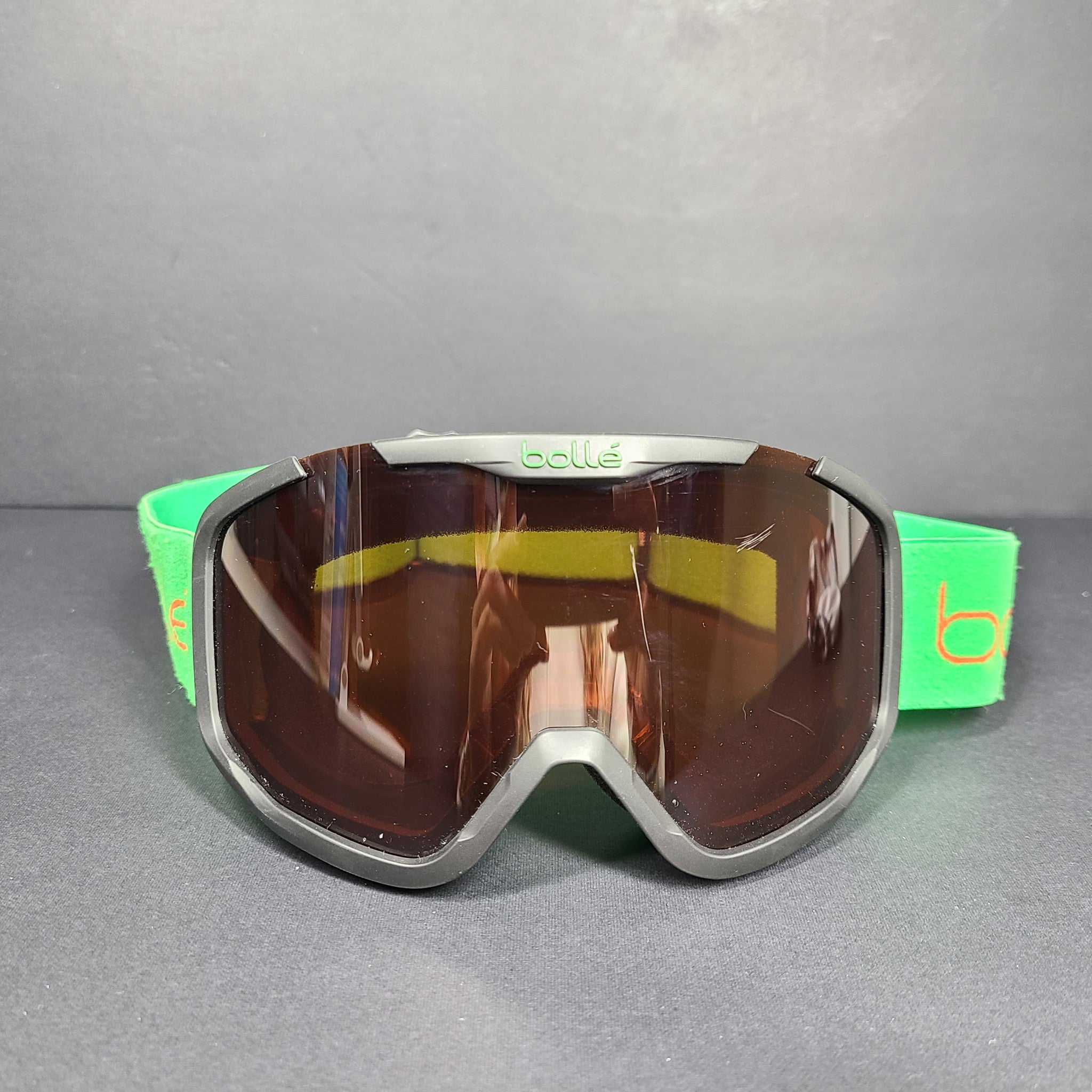 Bolle Junior Rocket Ski Googles Matte Black Bear Frame Green & Rosy Bronze Lens