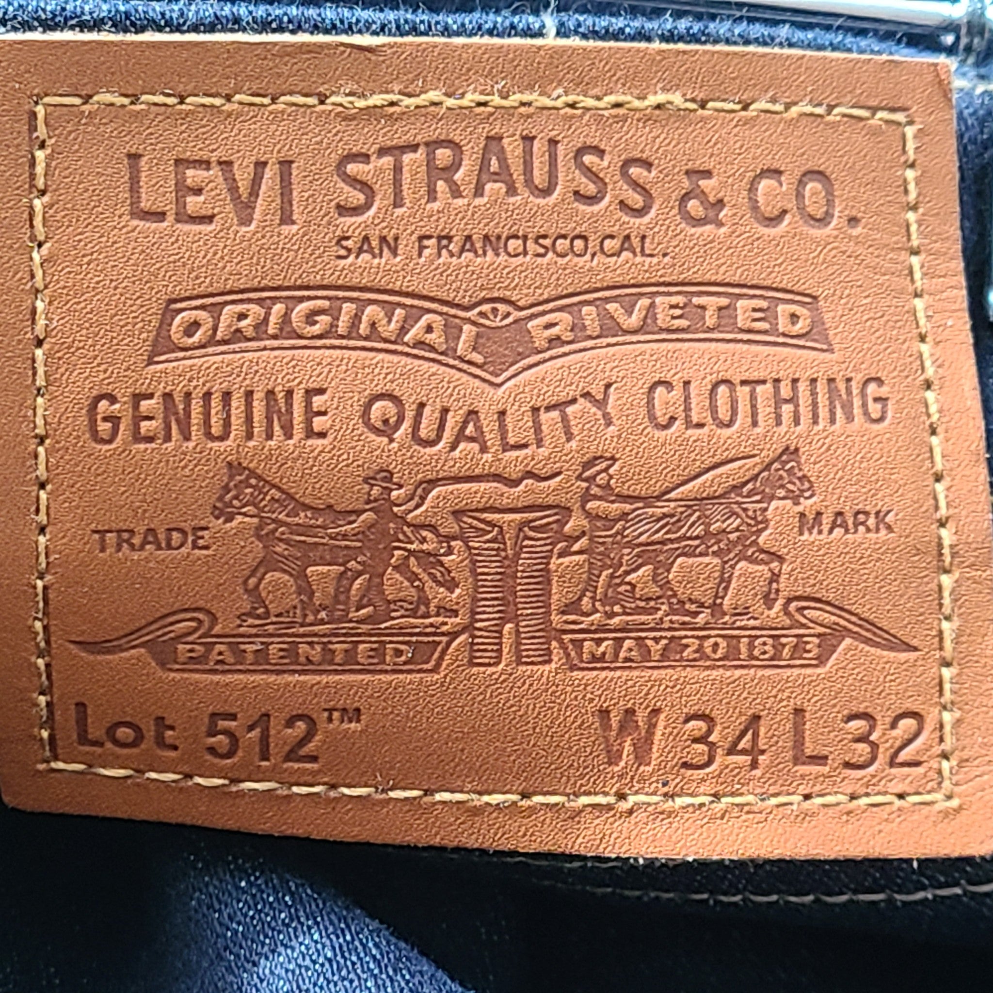Levi Strauss & Co Men's 512 Slim Taper Jeans Straight Blue Jeans 34Wx32L